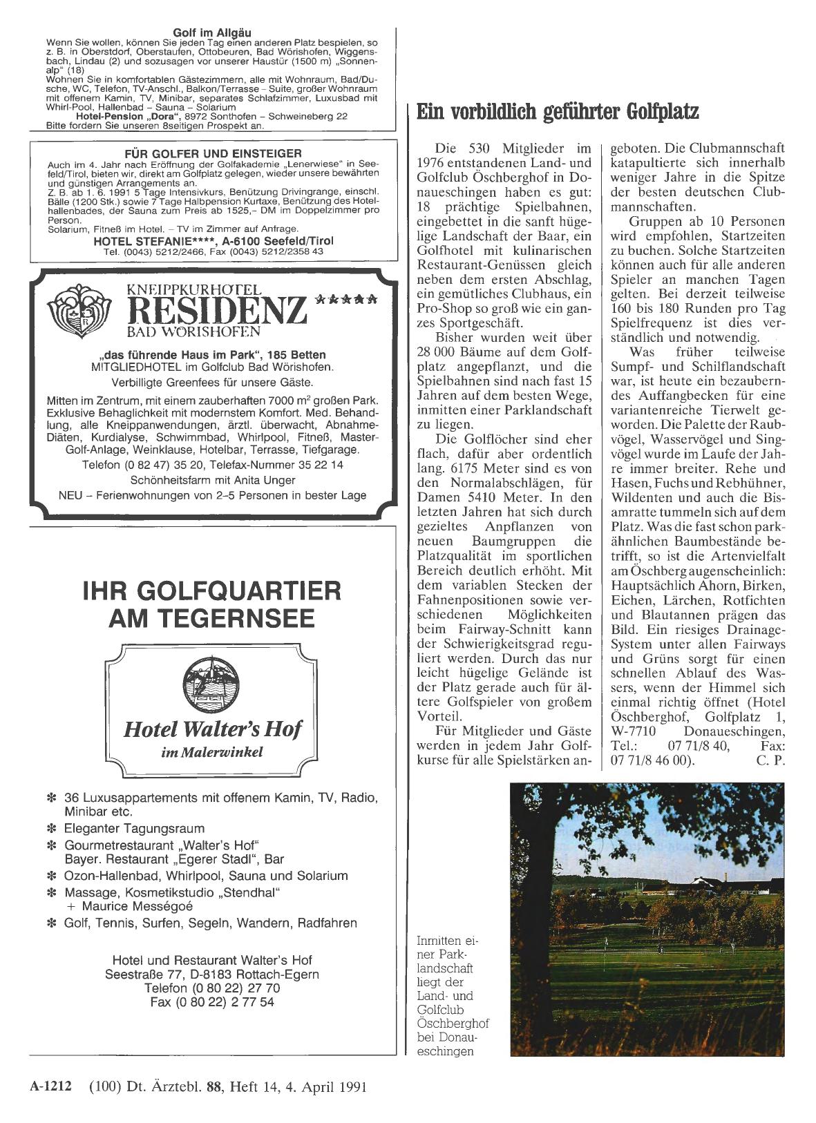 Vorschauseite 1: Ein vorbildlich gerührter Golfplatz