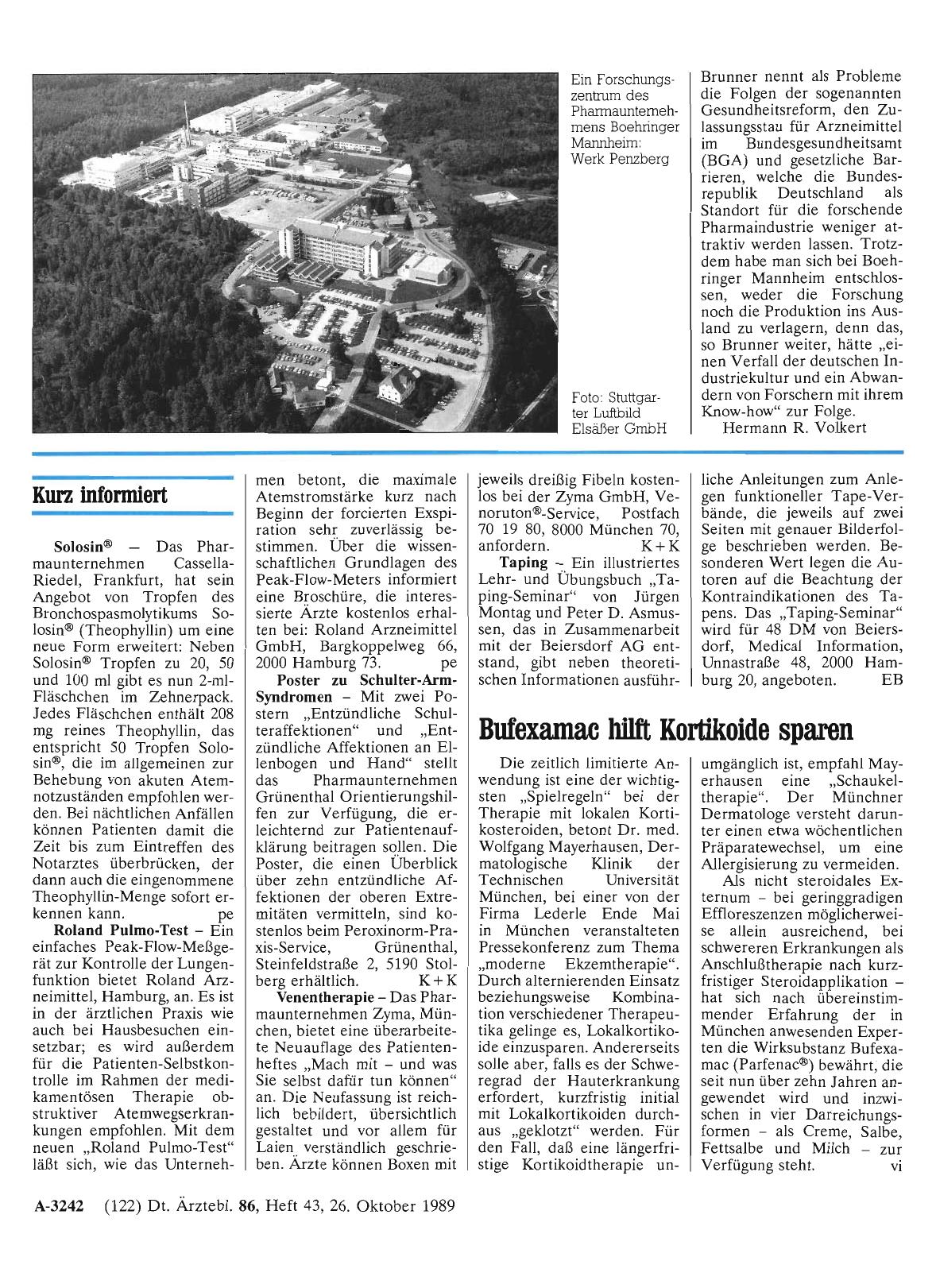 Vorschauseite 1: Bufexamac hilft Kortikoide sparen