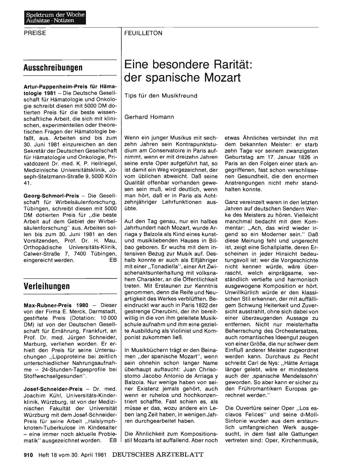 Vorschauseite 1: Verleihungen