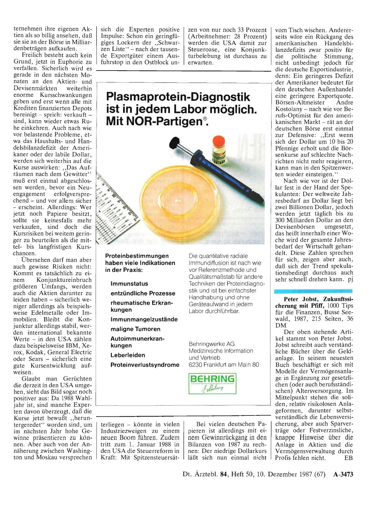 Vorschauseite 1: Peter Jobst, Zukunftssicherung mit Pfiff
