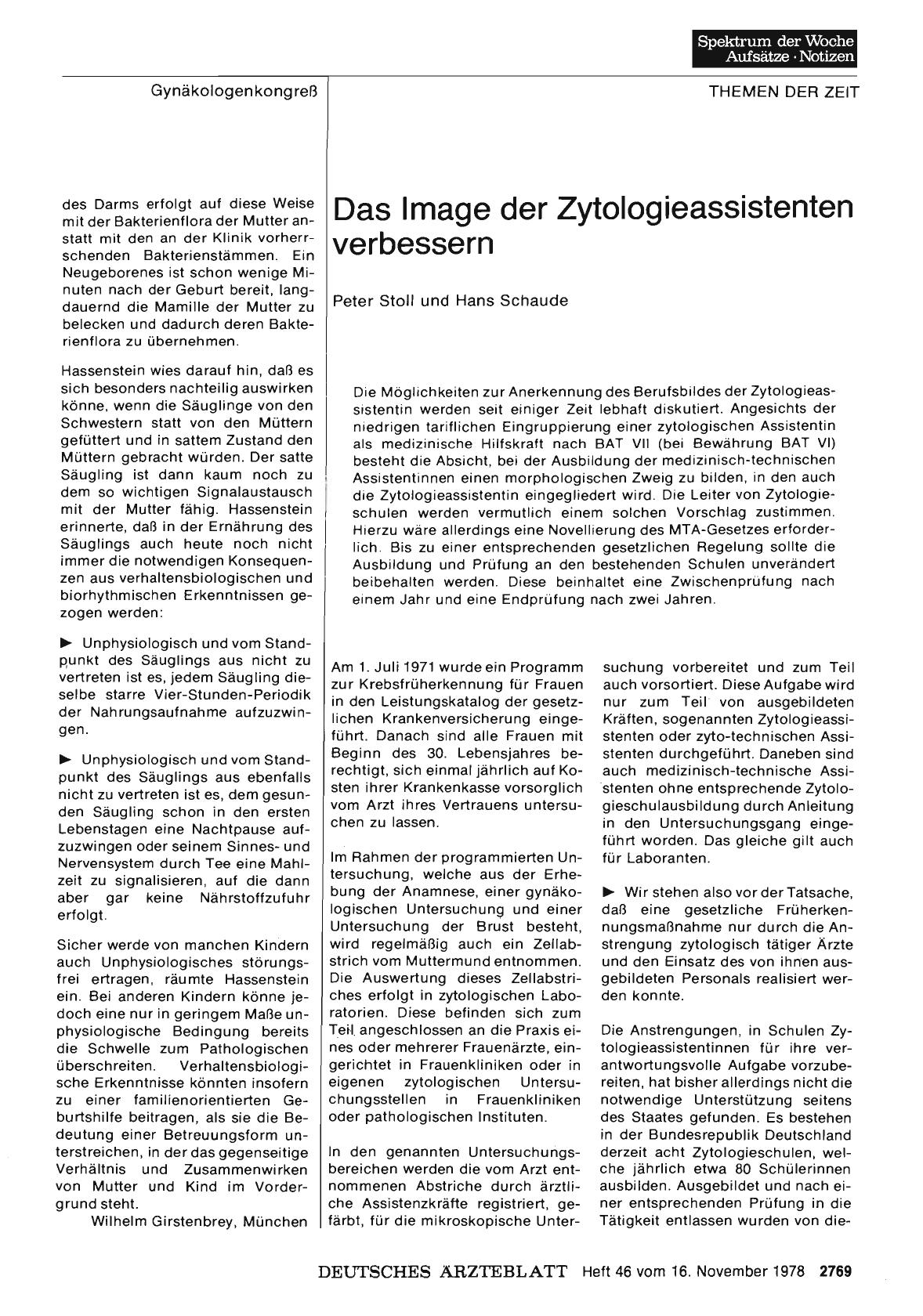 Vorschauseite 1: Das Image der Zytologieassistenten verbessern