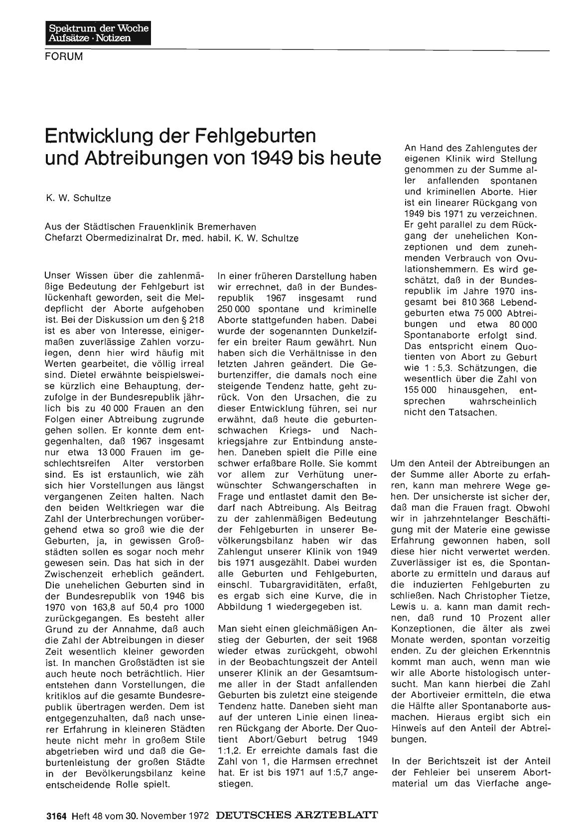 Vorschauseite 1: Entwicklung der Fehlgeburten und Abtreibungen von 1949 bis heute