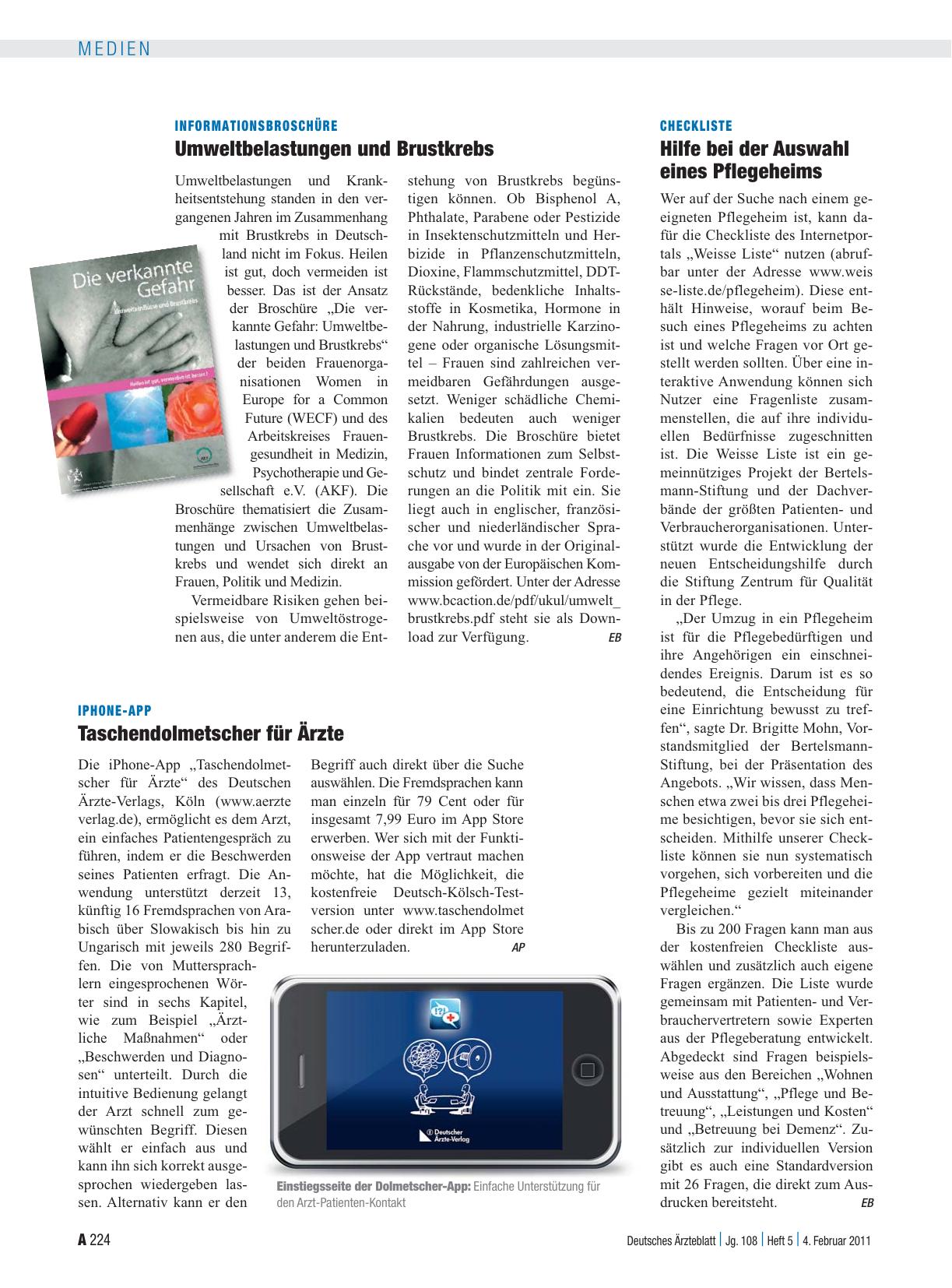 Vorschauseite 1: iPhone-App: Taschendolmetscher für Ärzte