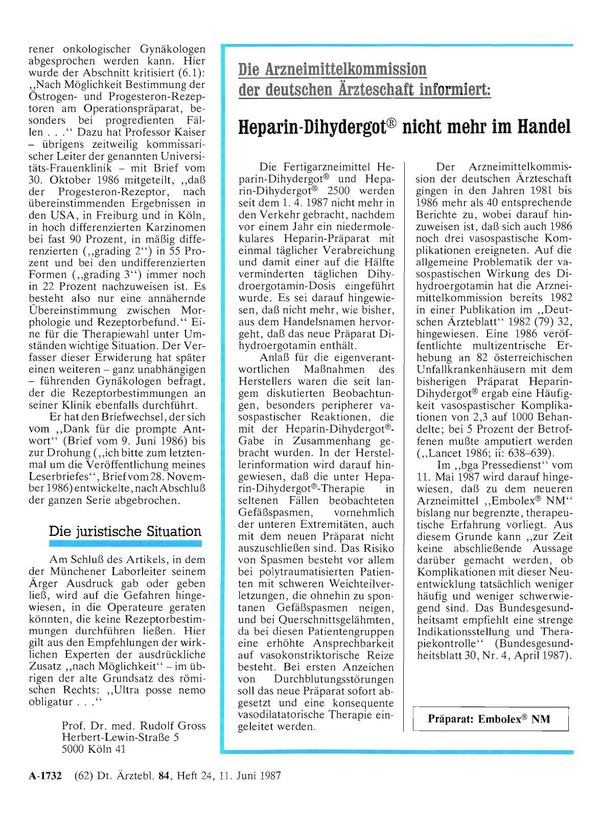 Vorschauseite 1: Heparin-Dihydergot® nicht mehr im Handel