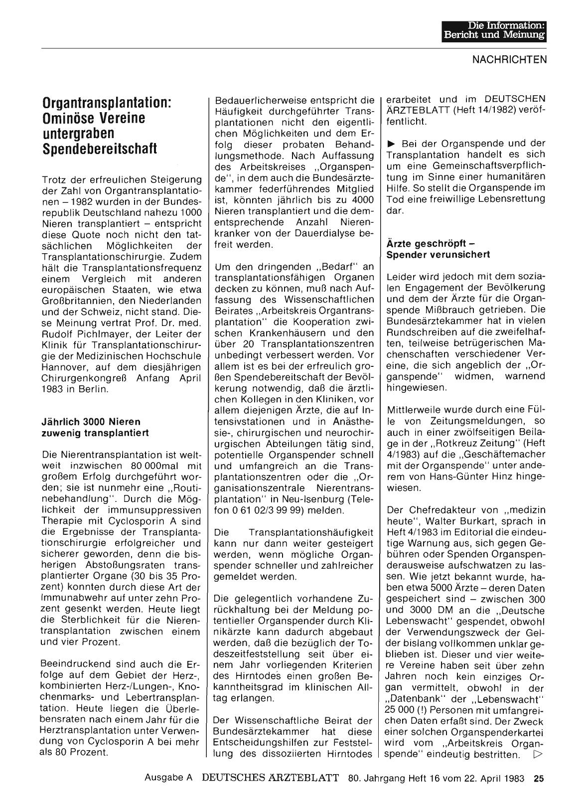 Vorschauseite 1: Organtransplantation: Ominöse Vereine untergraben Spendebereitschaft