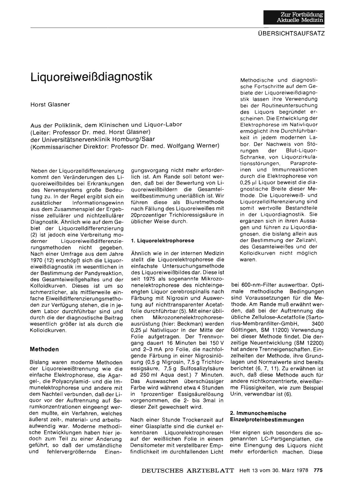 Vorschauseite 1: Liquoreiweißdiagnostik