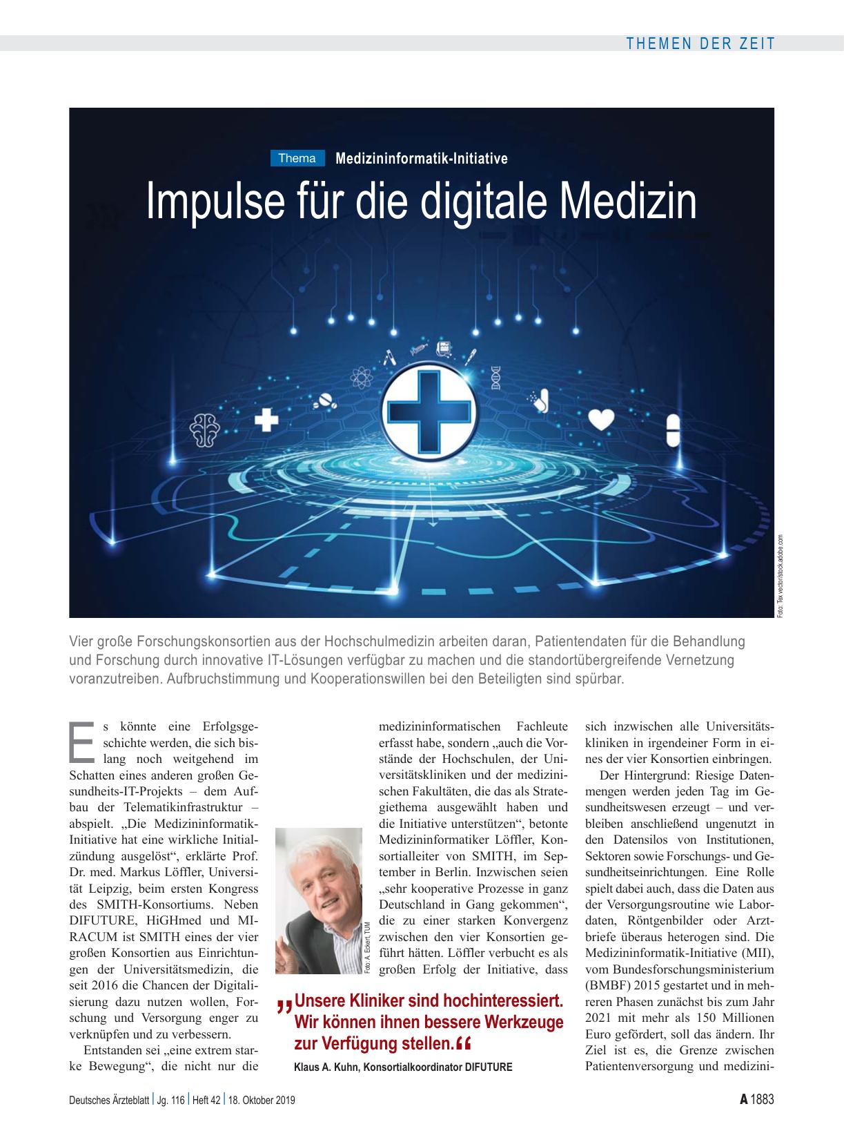 Vorschauseite 1: Medizininformatik-Initiative: Impulse für die digitale Medizin