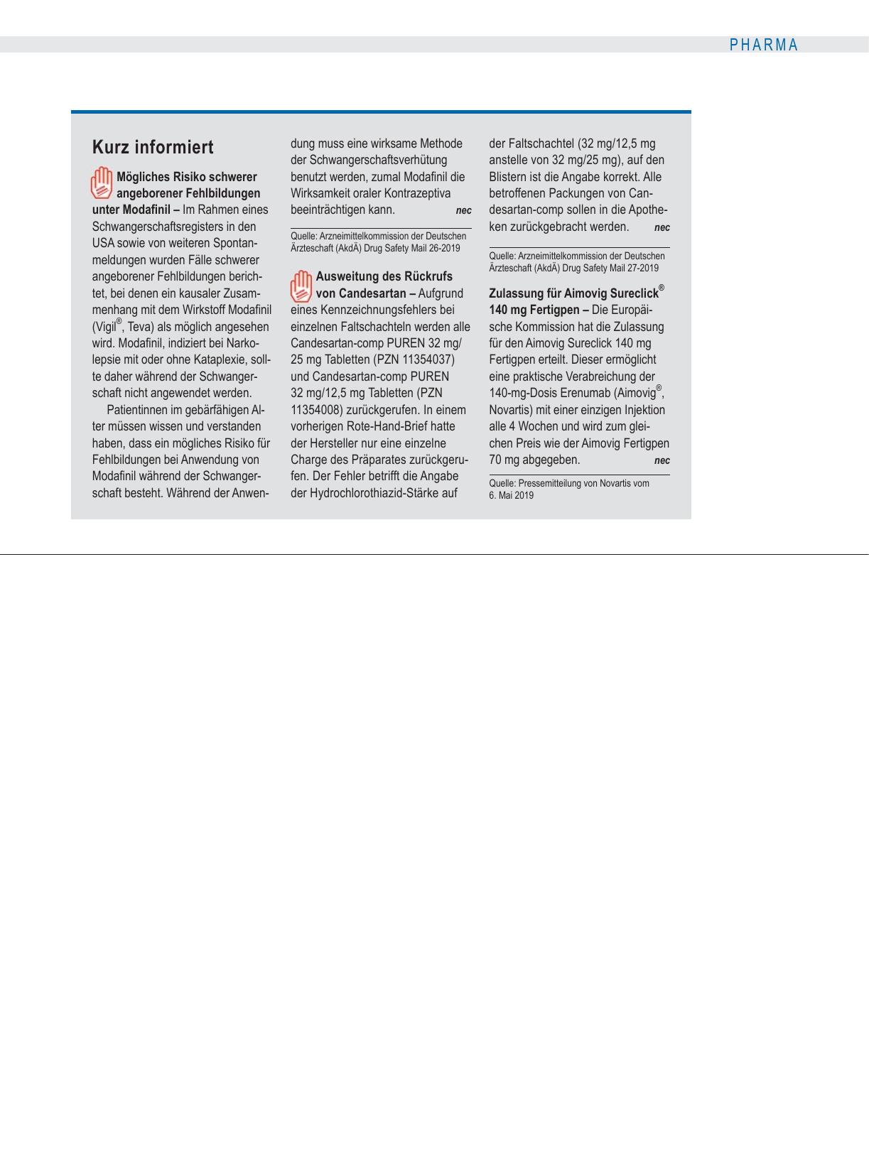 Vorschauseite 1: Kurz informiert