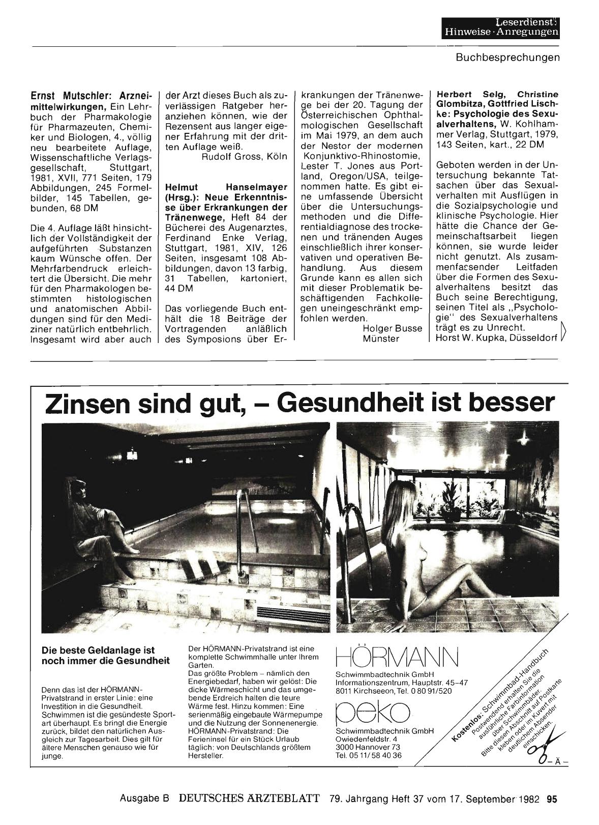 Vorschauseite 1: Medizin - Naturwissenschaften: Herbert Selg, Christine Glombitza, Gottfried Lischke: Psychologie des Sexualverhaltens