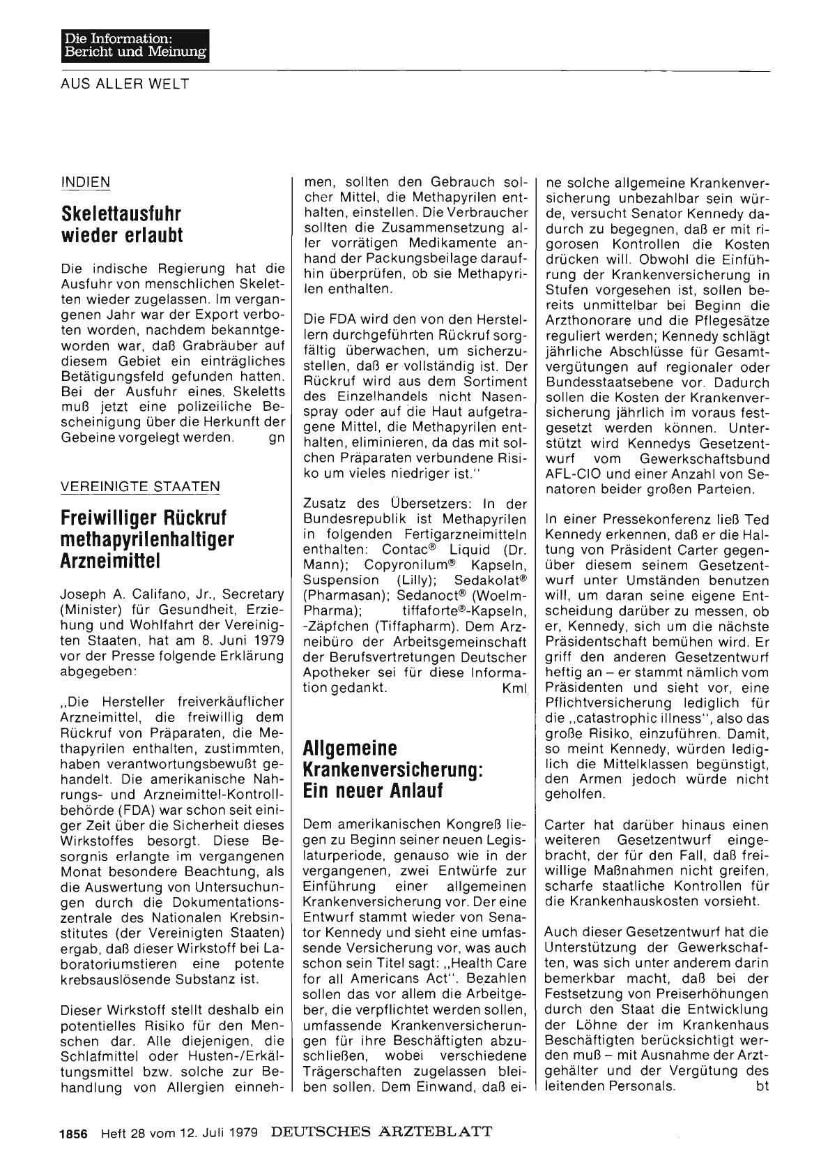 Vorschauseite 1: Skelettausfuhr wieder erlaubt