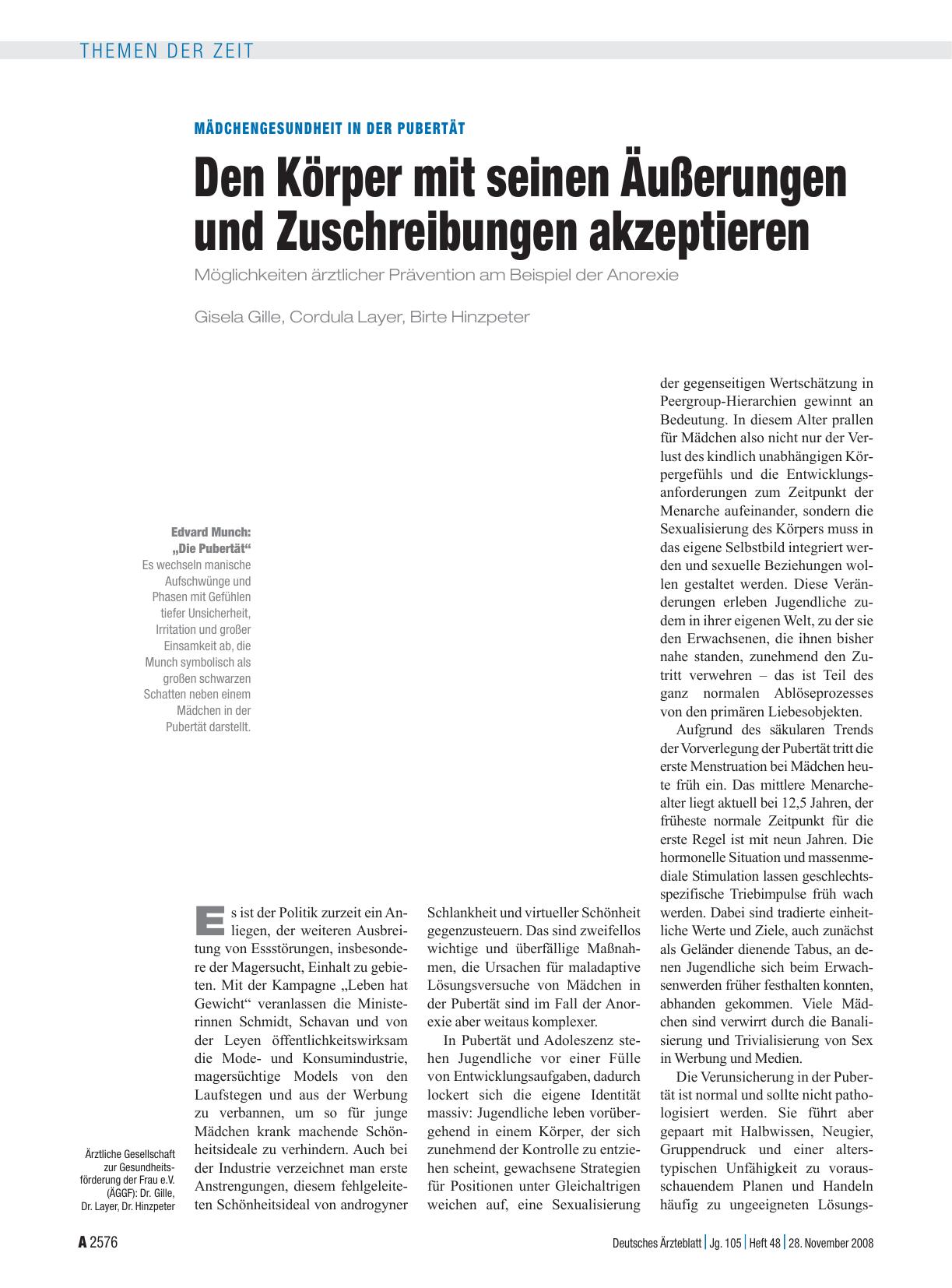 Vorschauseite 1: Mädchengesundheit in der Pubertät: Den Körper mit seinen Äußerungen und Zuschreibungen akzeptieren