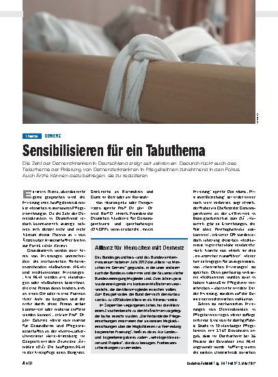 Vorschauseite 1: Demenz: Sensibilisieren für ein Tabuthema