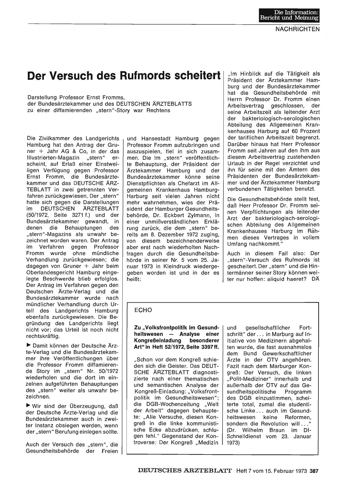 Vorschauseite 1: Der Versuch des Rufmords scheitert