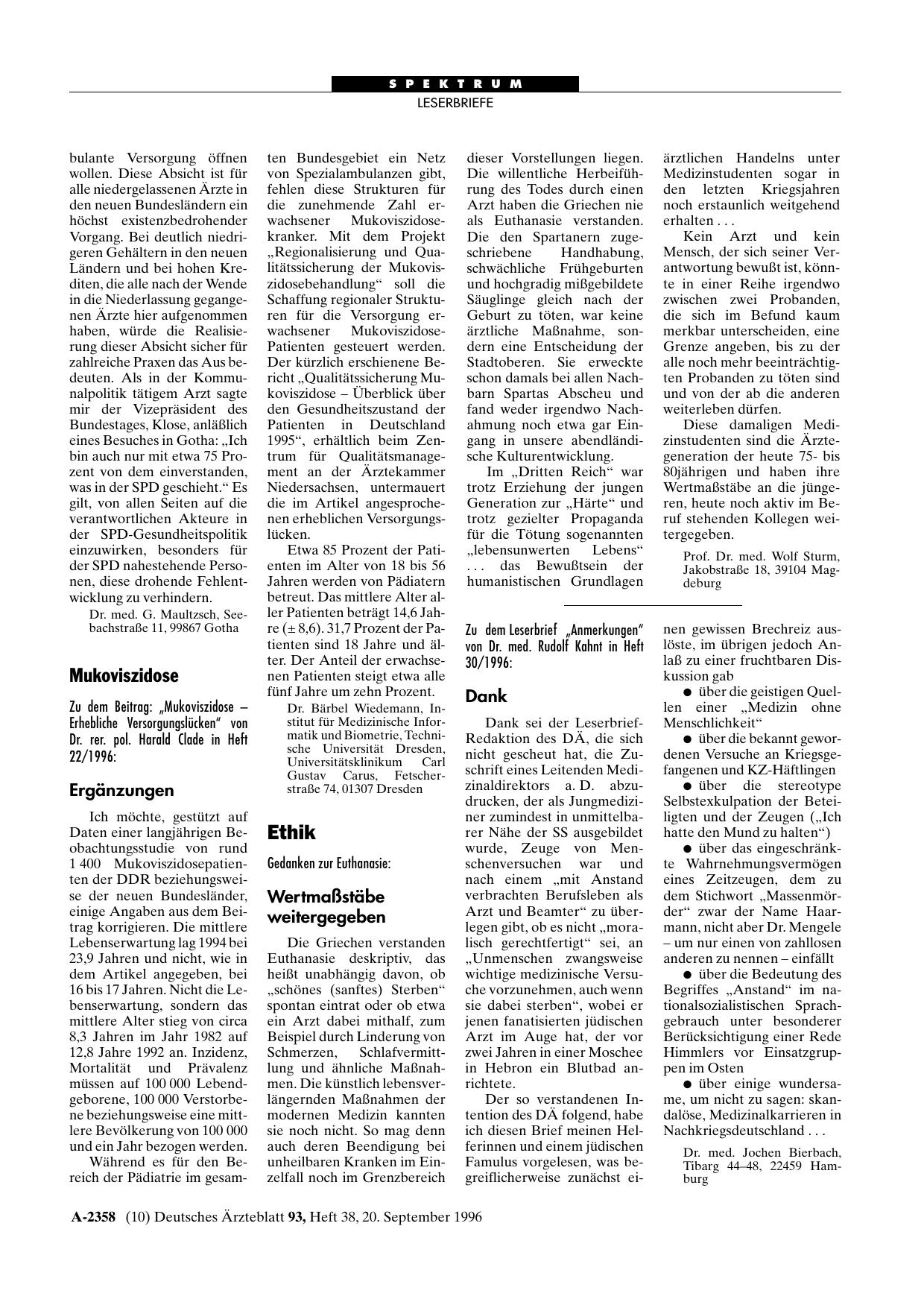 Vorschauseite 1: Ethik: Dank