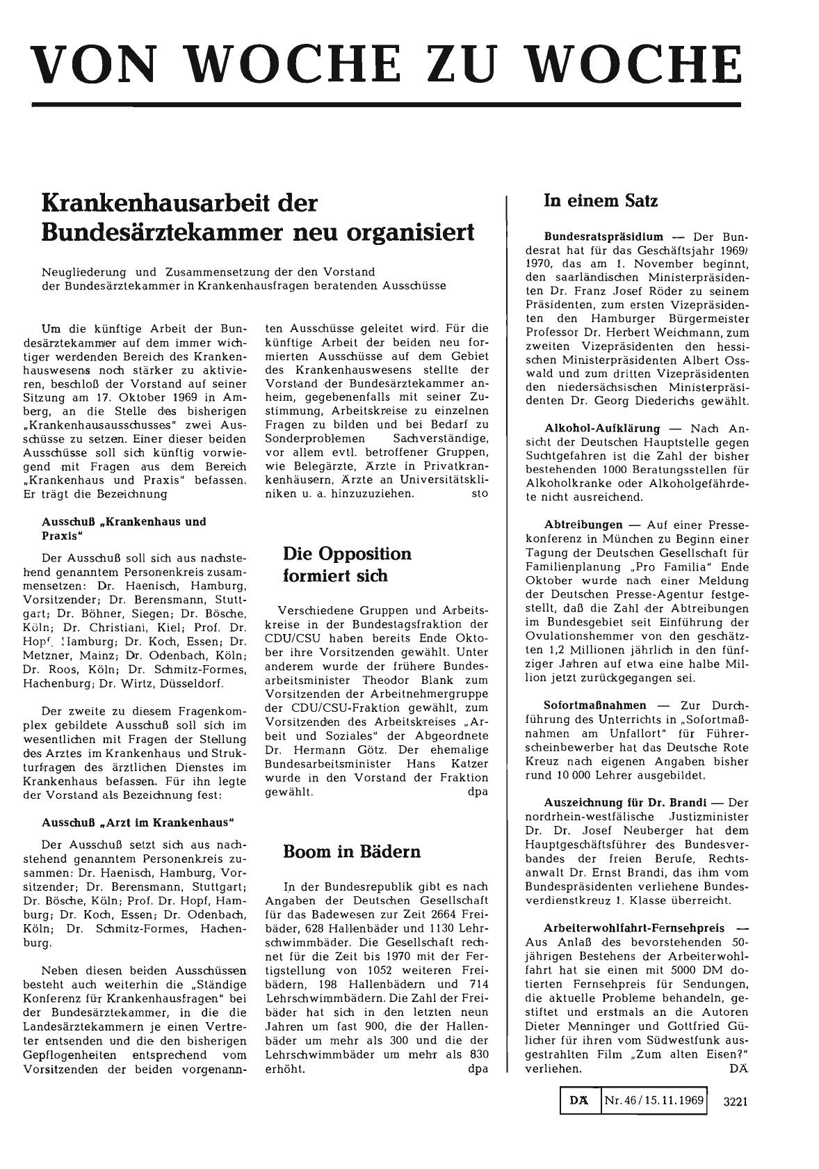 Vorschauseite 1: Die Opposition formiert sich