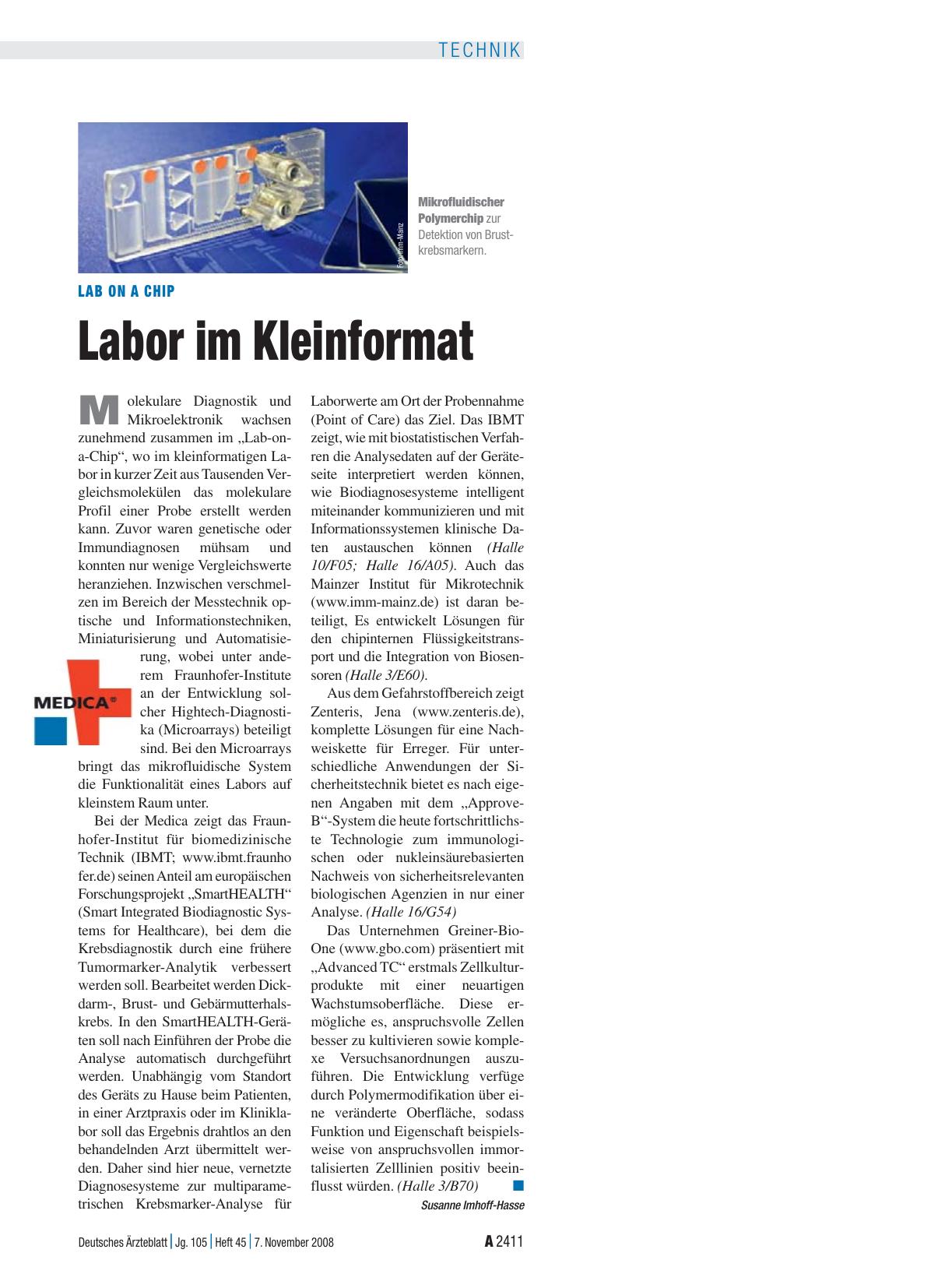 Vorschauseite 1: Lab on a Chip: Labor im Kleinformat