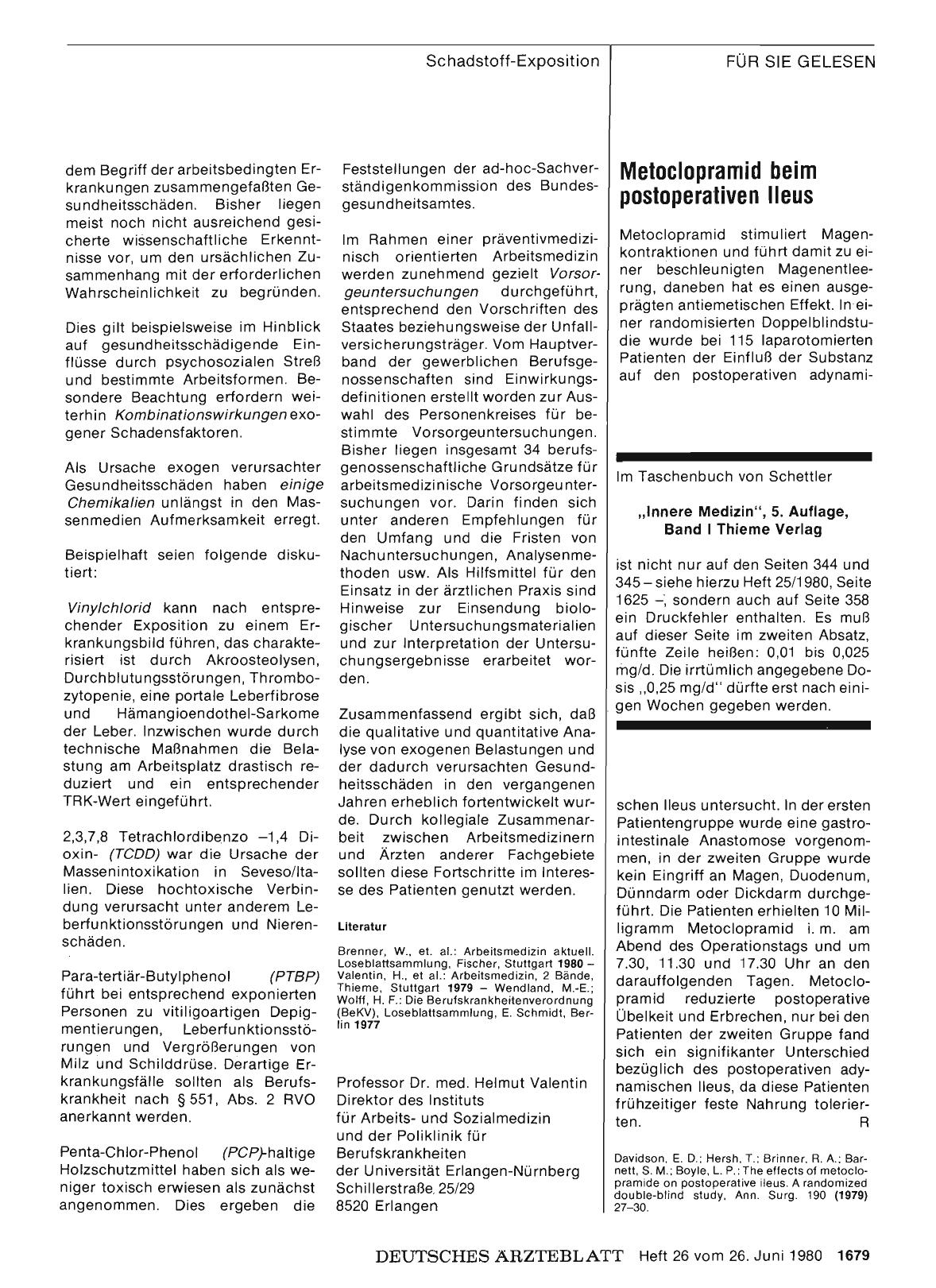 Vorschauseite 1: Metoclopramid beim postoperativen Ileus