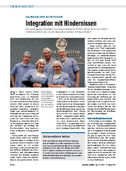 Vorschauseite 1: Ausländische Ärzte aus Drittstaaten: Integration mit Hindernissen