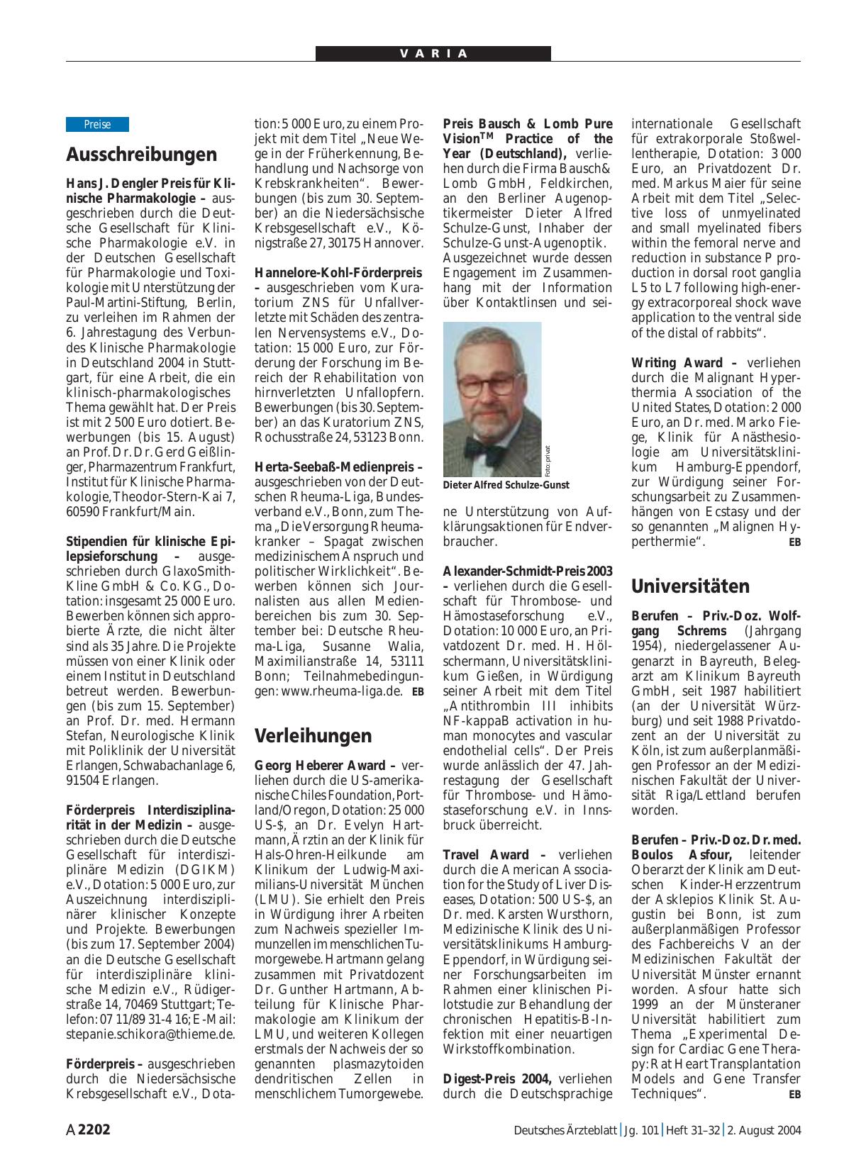 Vorschauseite 1: Universitäten