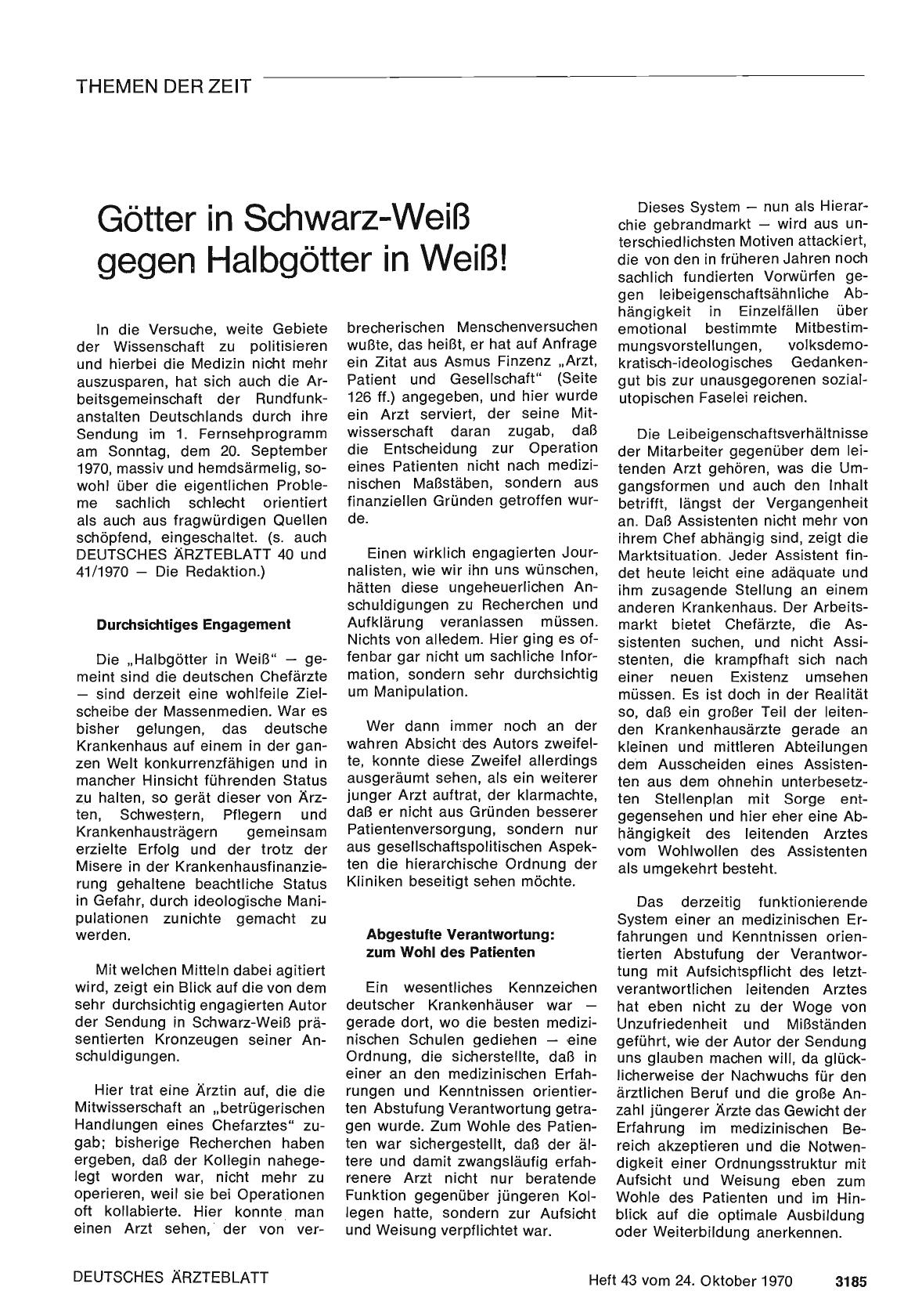 Vorschauseite 1: Götter in Schwarz-Weiß gegen Halbgötter in Weiß!