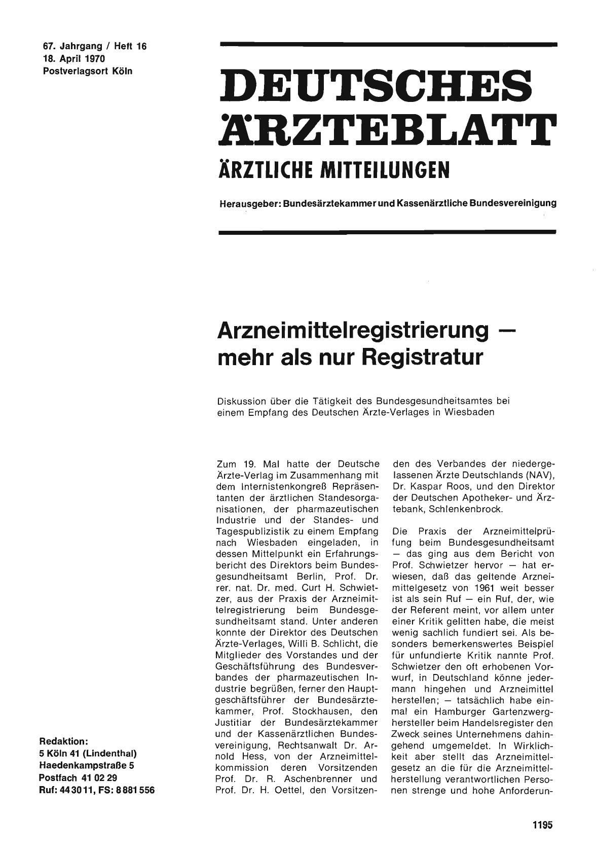 Vorschauseite 1: Arzneimittelregistrierung — mehr als nur Registratur