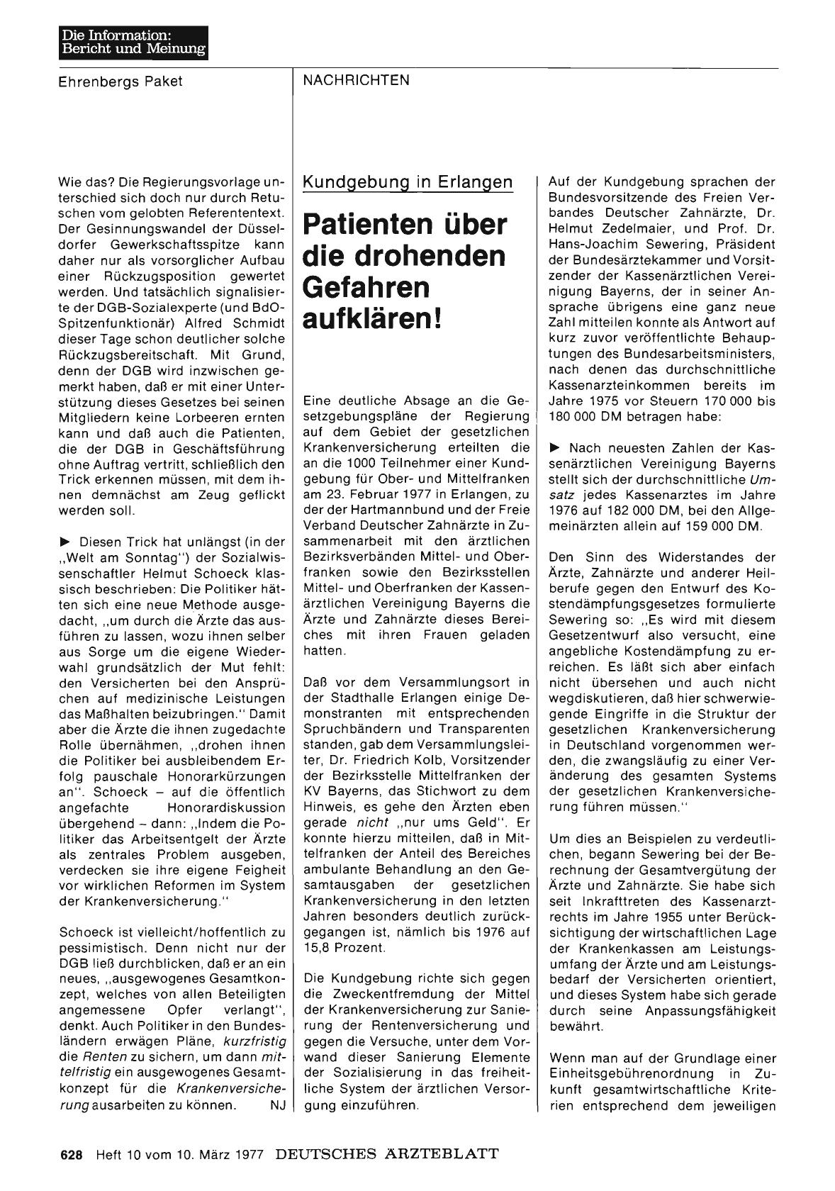 Vorschauseite 1: Kundgebung in Erlangen: Patienten über die drohenden Gefahren aufklären!
