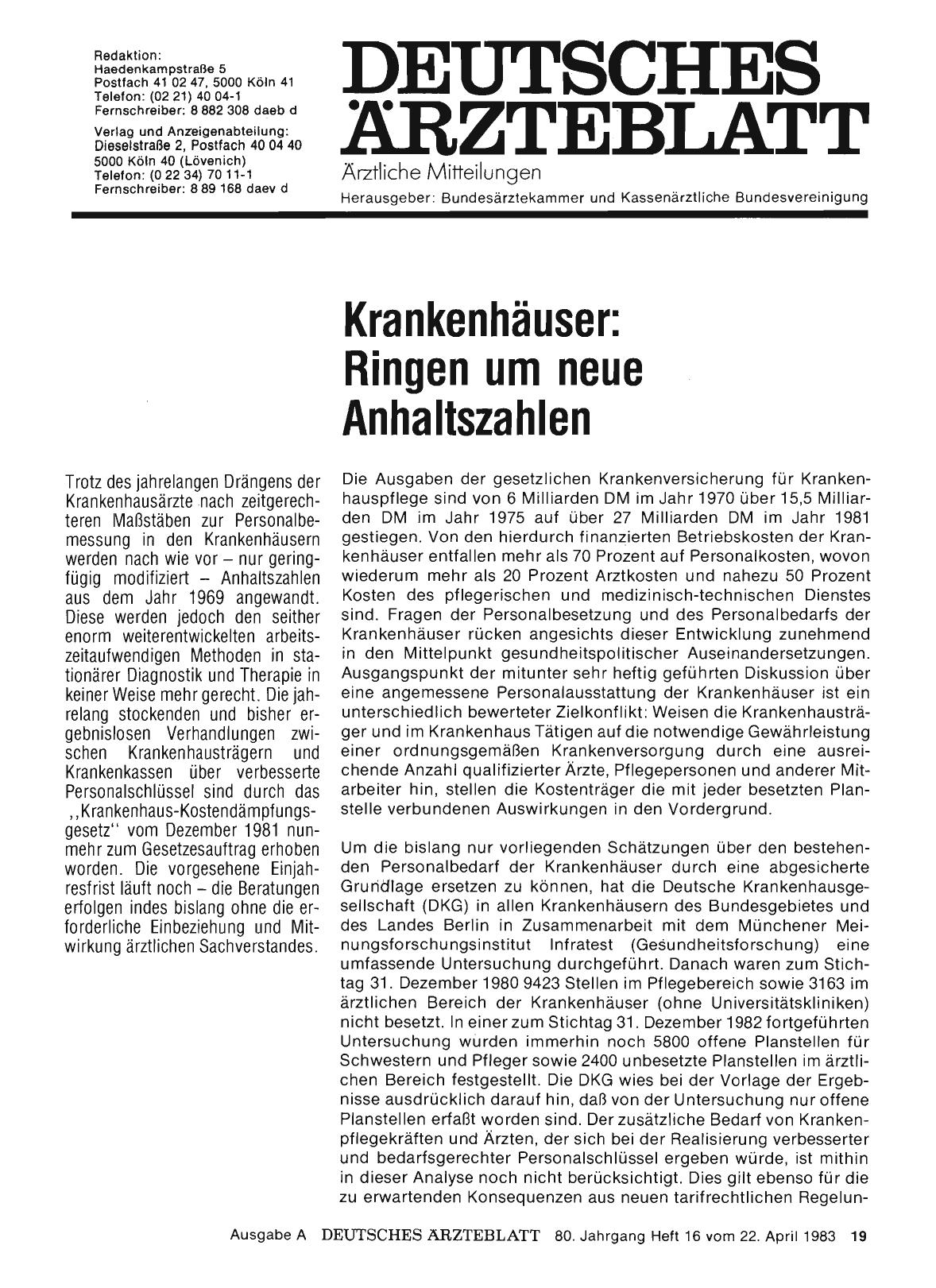 Vorschauseite 1: Krankenhäuser: Ringen um neue Anhaltszahlen