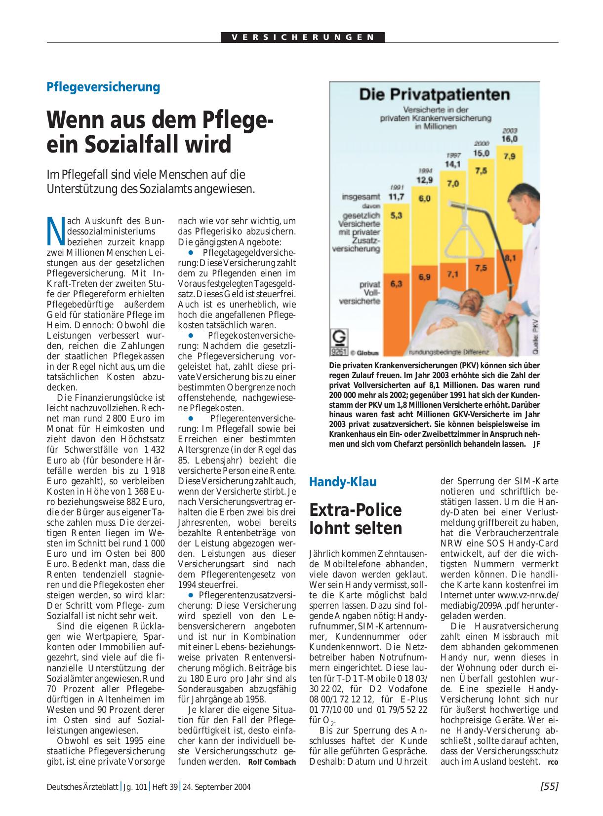 Vorschauseite 1: Pflegeversicherung: Wenn aus dem Pflegeein Sozialfall wird