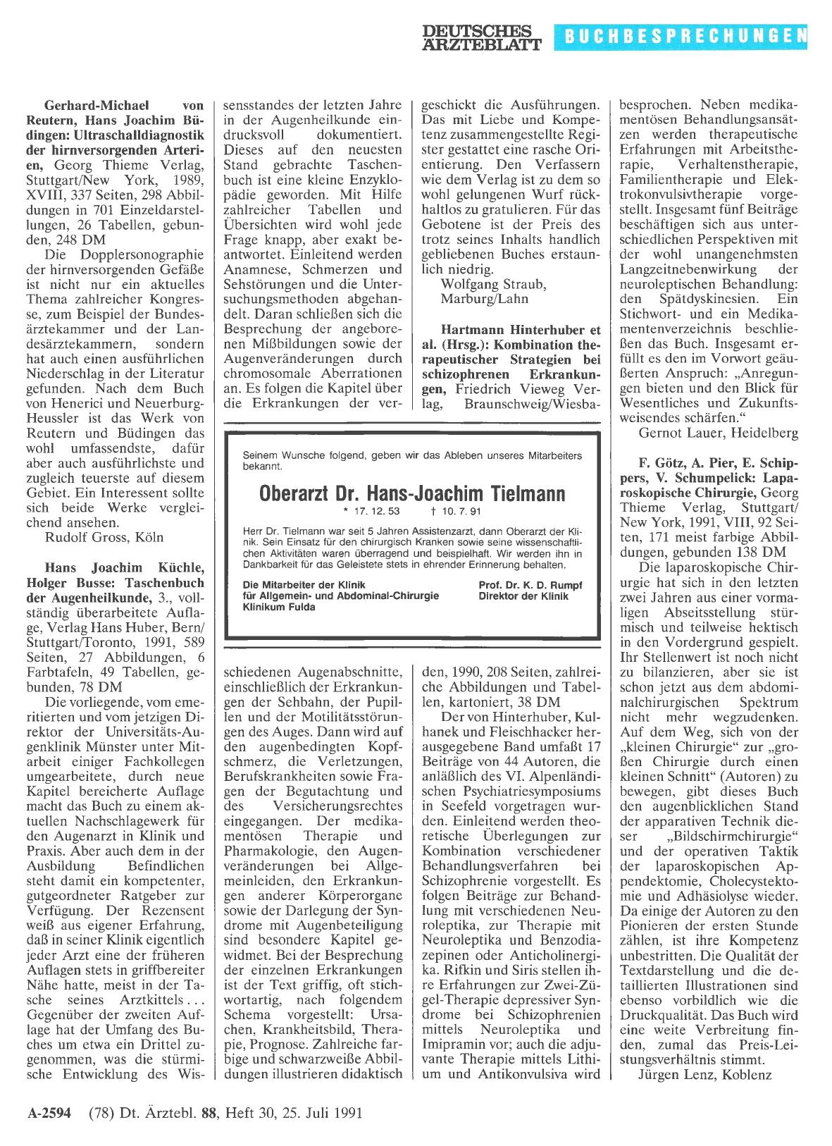 Vorschauseite 1: F. Götz, A. Pier, E. Schippers, V. Schumpelick: Laparoskopische Chirurgie