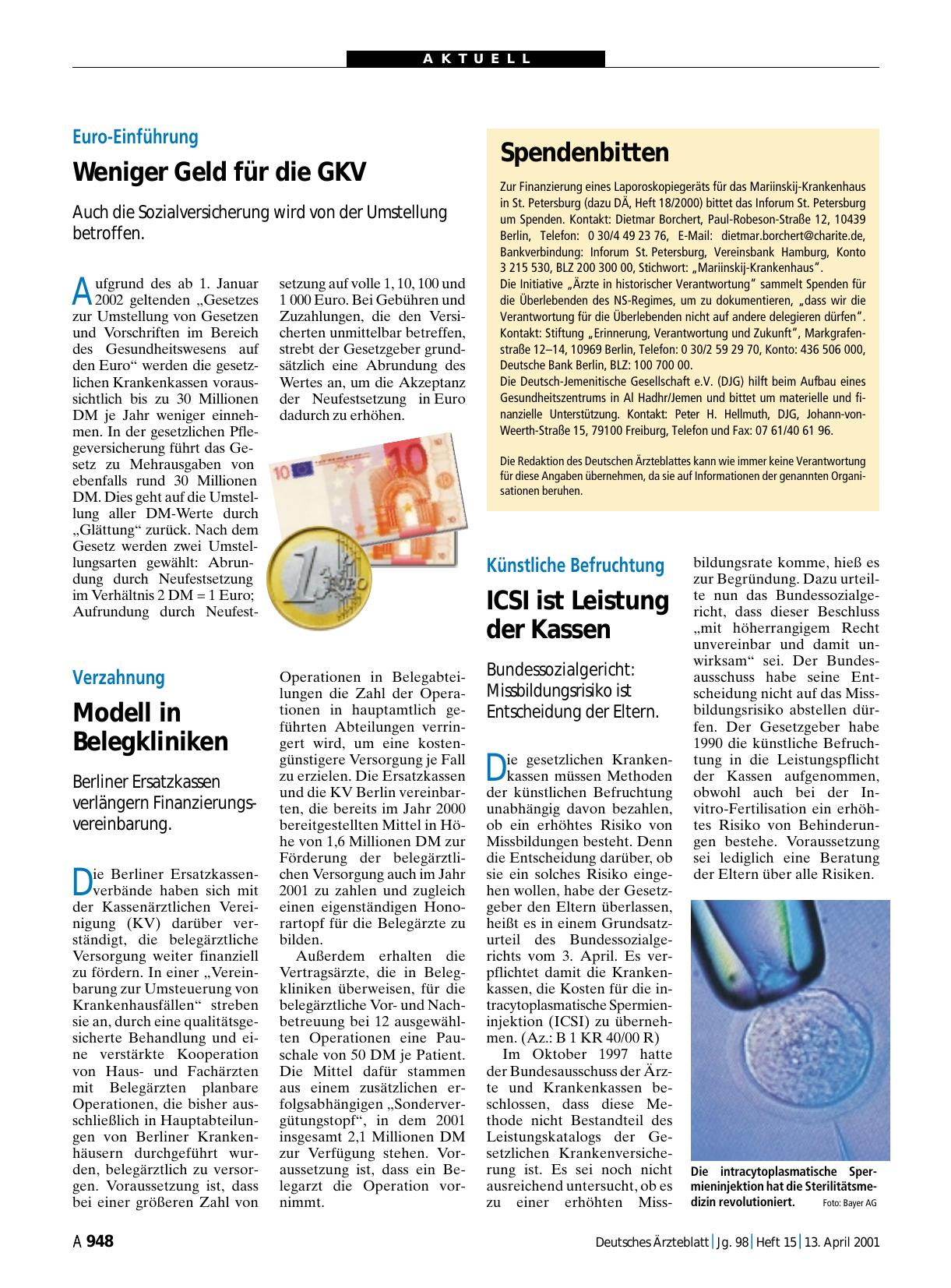 Vorschauseite 1: Spendenbitten