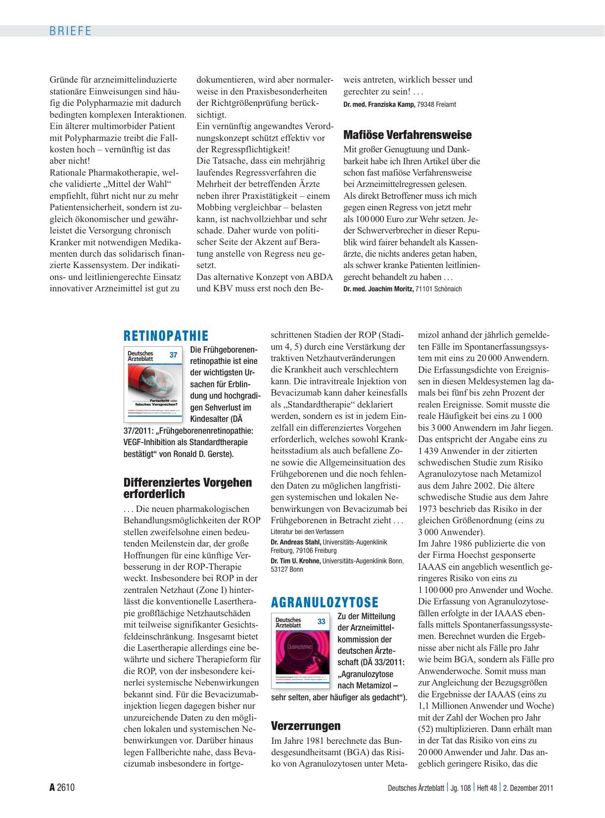 Vorschauseite 1: Retinopathie: Differenziertes Vorgehen erforderlich