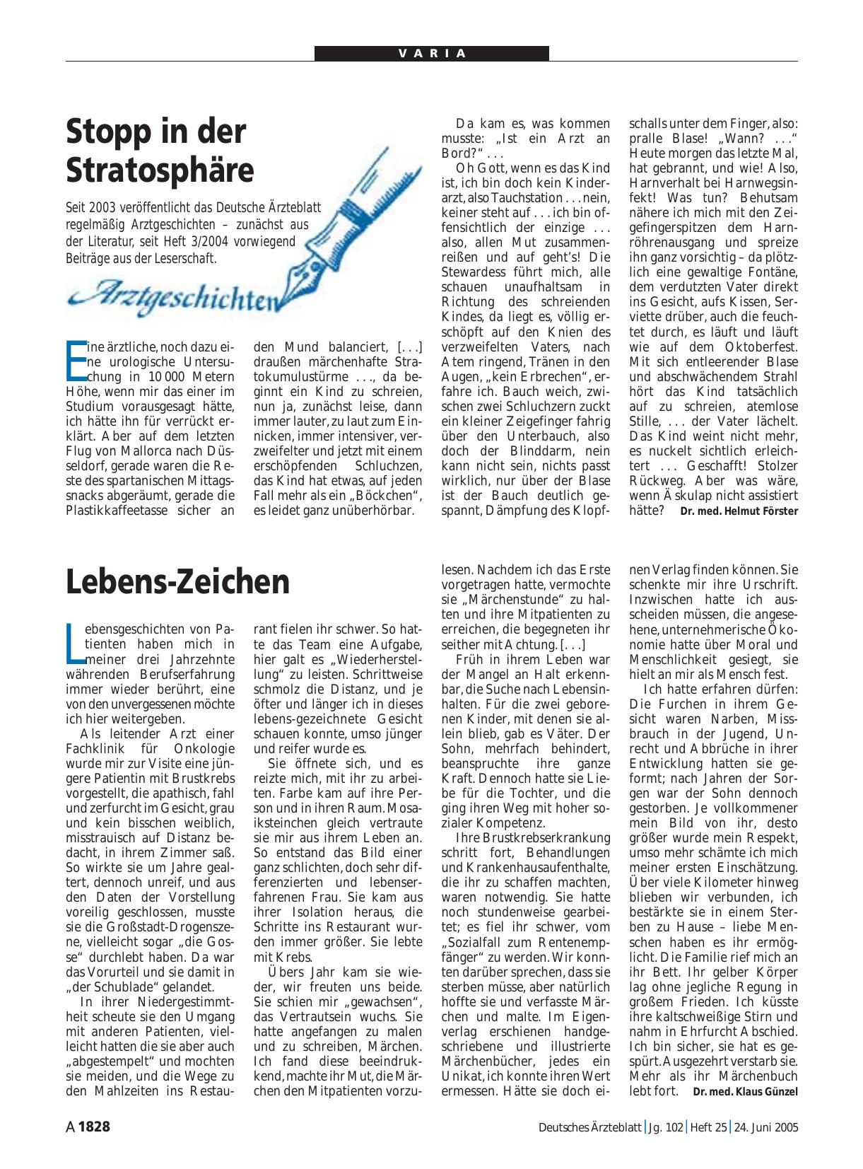 Vorschauseite 1: Lebens-Zeichen