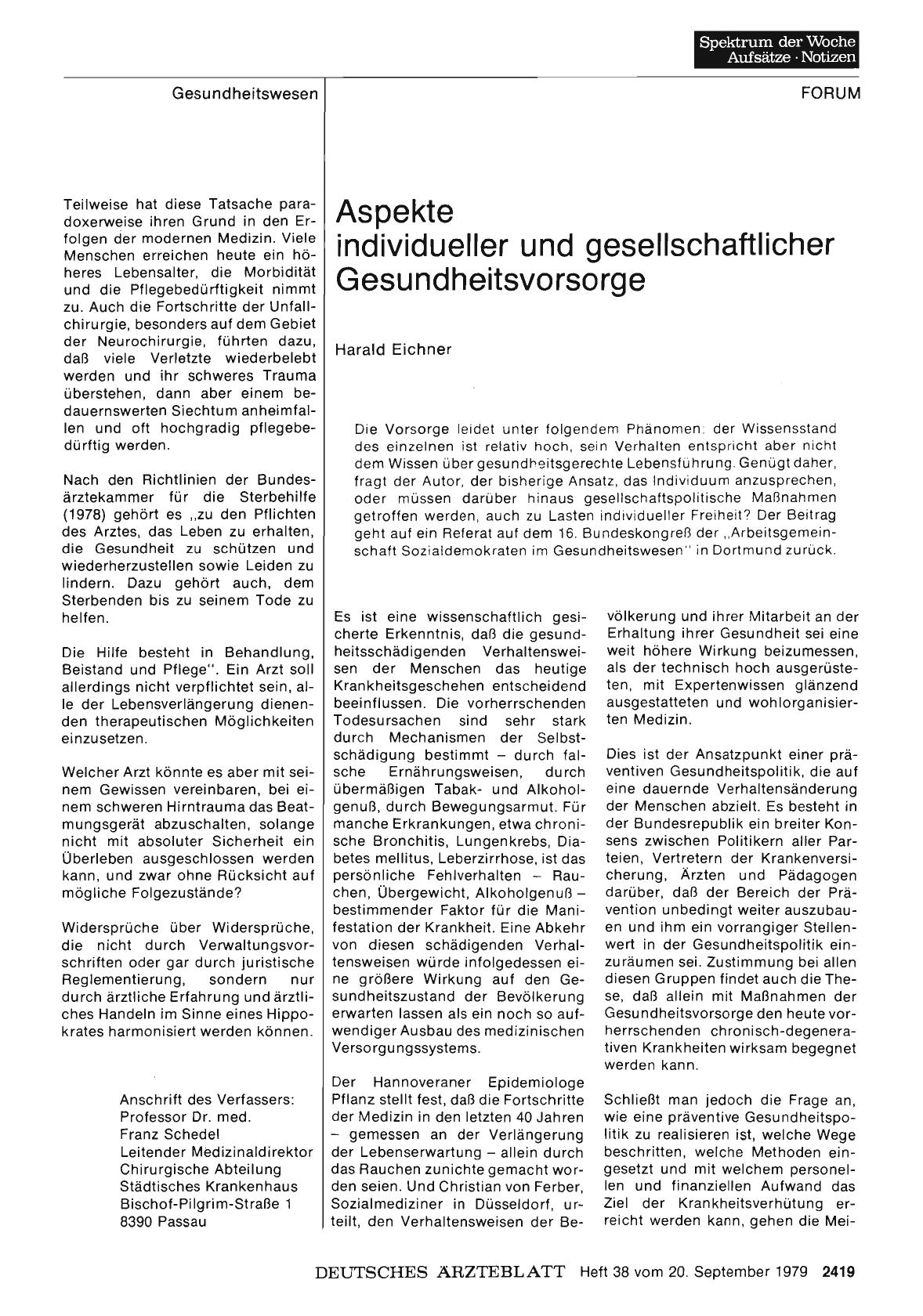 Vorschauseite 1: Aspekte individueller und gesellschaftlicher Gesundheitsvorsorge