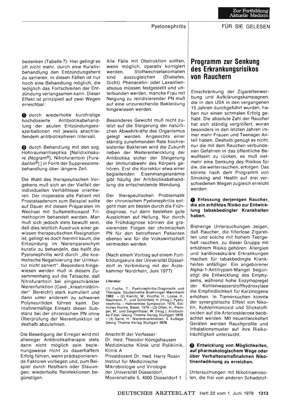 Vorschauseite 1: Programm zur Senkung des Erkrankungsrisikos von Rauchern