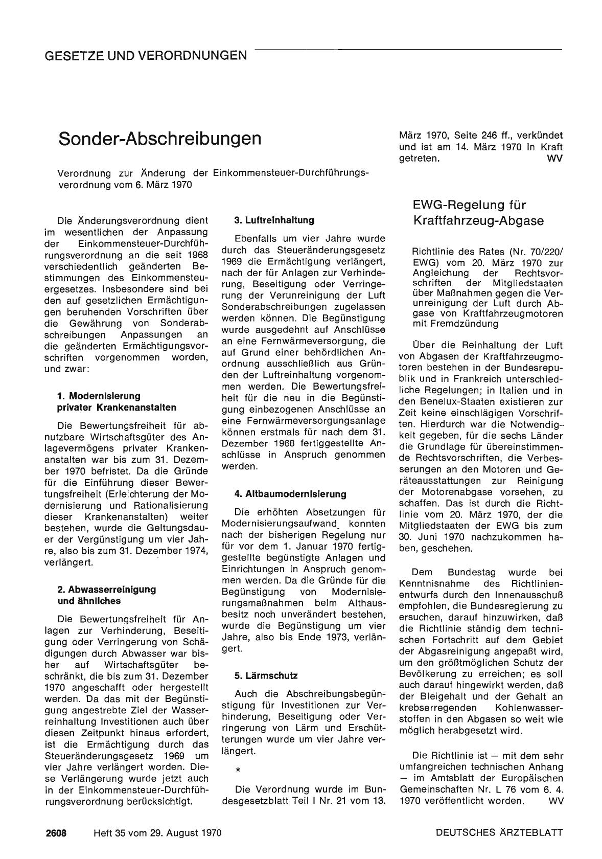 Vorschauseite 1: EWG-Regelung für Kraftfahrzeug-Abgase