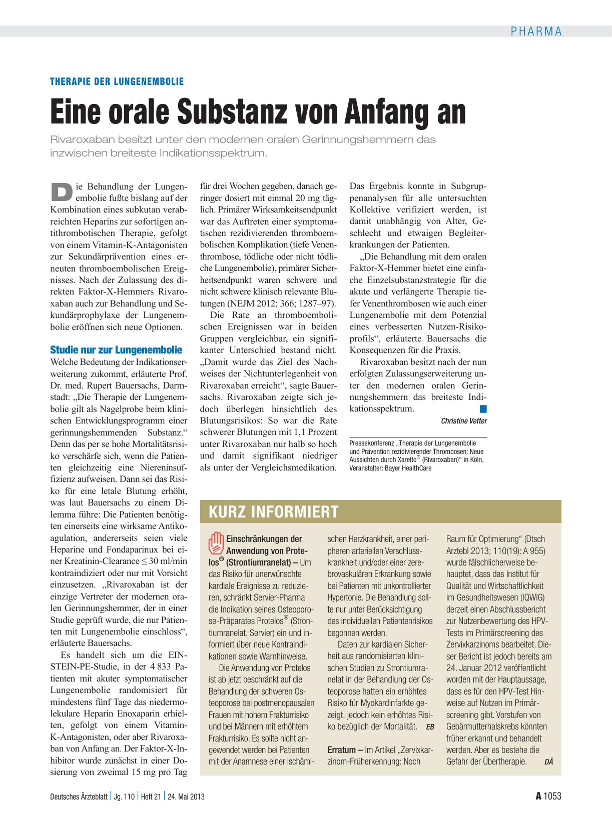 Vorschauseite 1: Kurz informiert