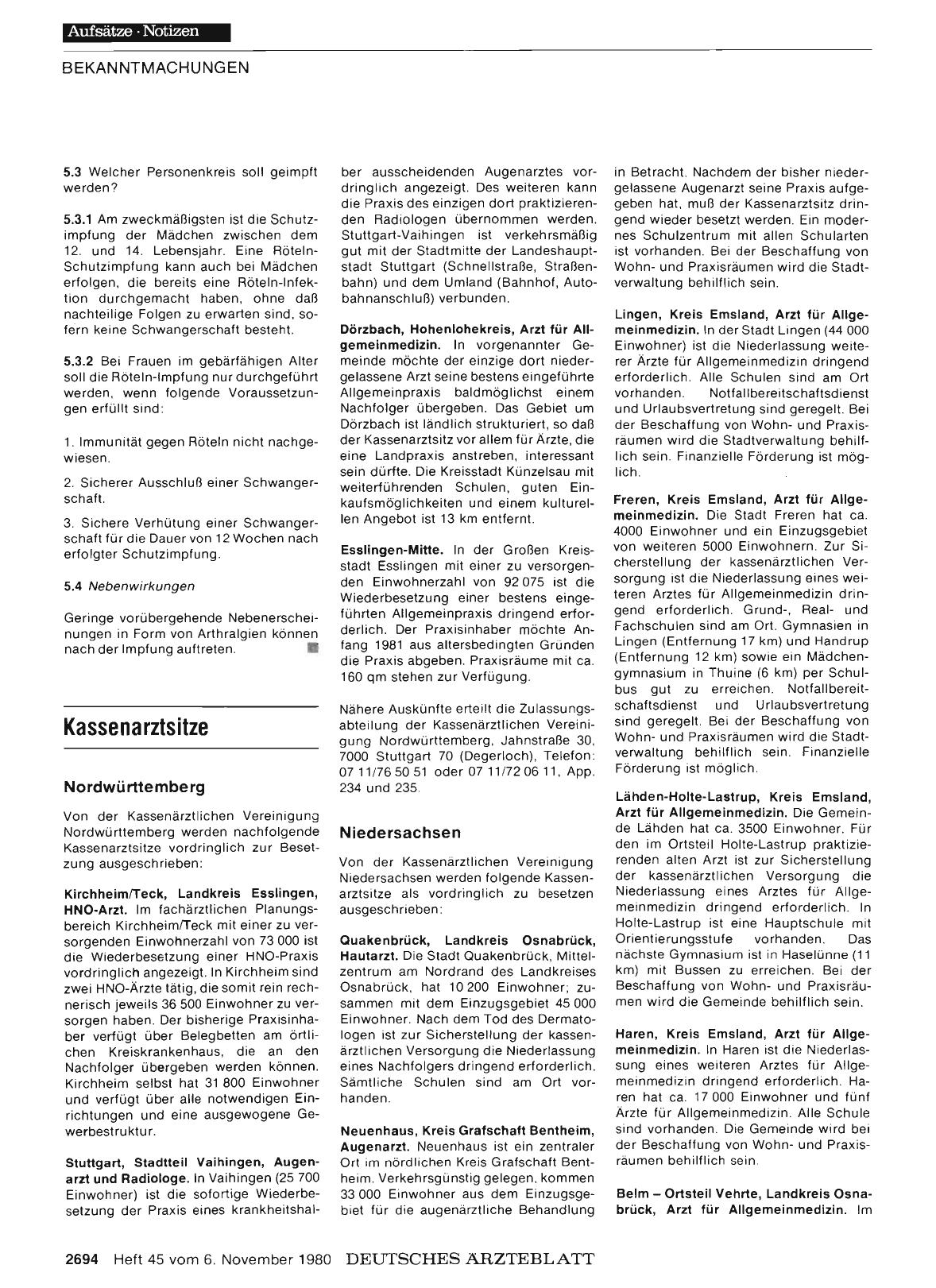 Vorschauseite 1: Kassenarztsitze