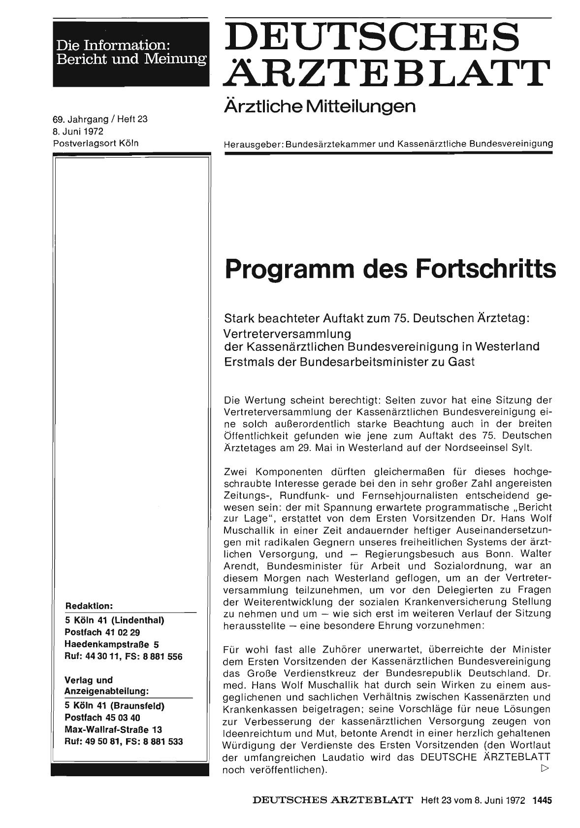 Vorschauseite 1: Programm des Fortschritts