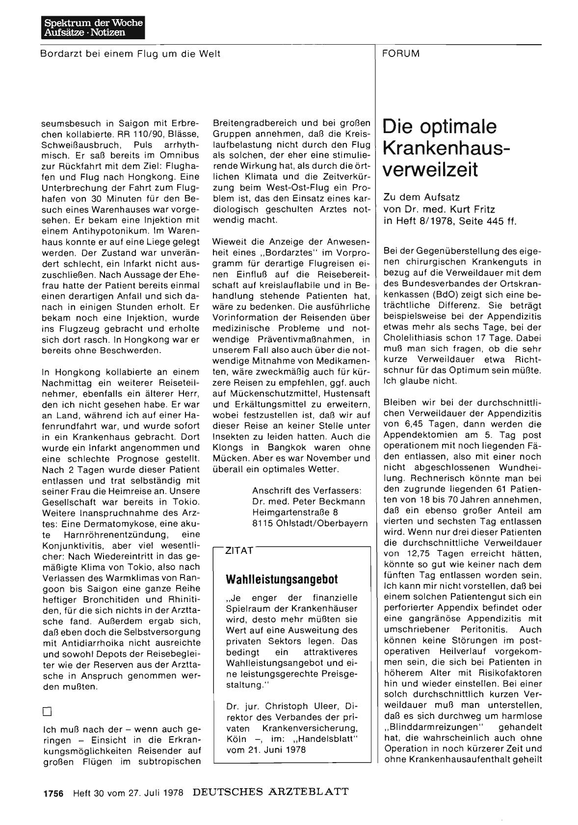 Vorschauseite 1: Die optimale Krankenhausverweilzeit