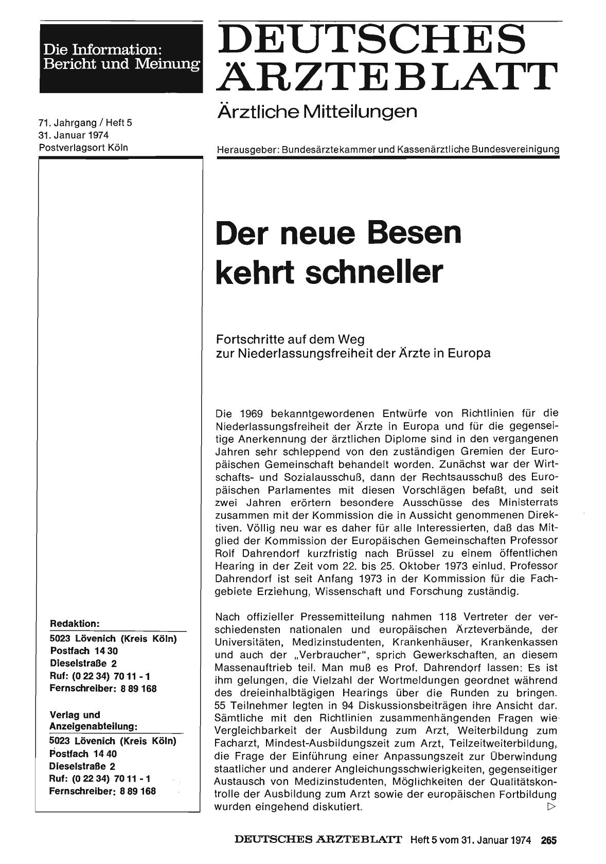 Vorschauseite 1: Der neue Besen kehrt schneller