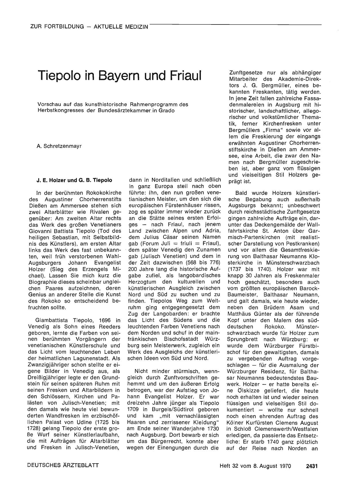 Vorschauseite 1: Tiepolo in Bayern und Friaul