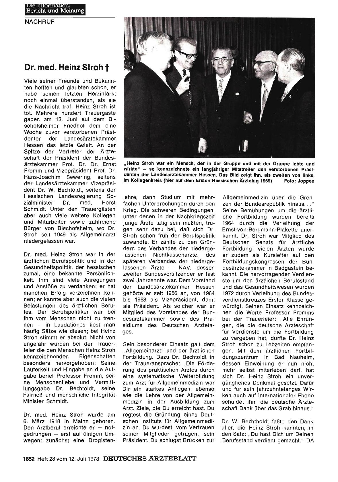 Vorschauseite 1: Dr. med. Heinz Stroh