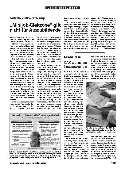 Vorschauseite 1: Sie sind von Gesundheits-Zuzahlungen befreit: Deutschland 2003, Gesetzliche Krankenversicherung