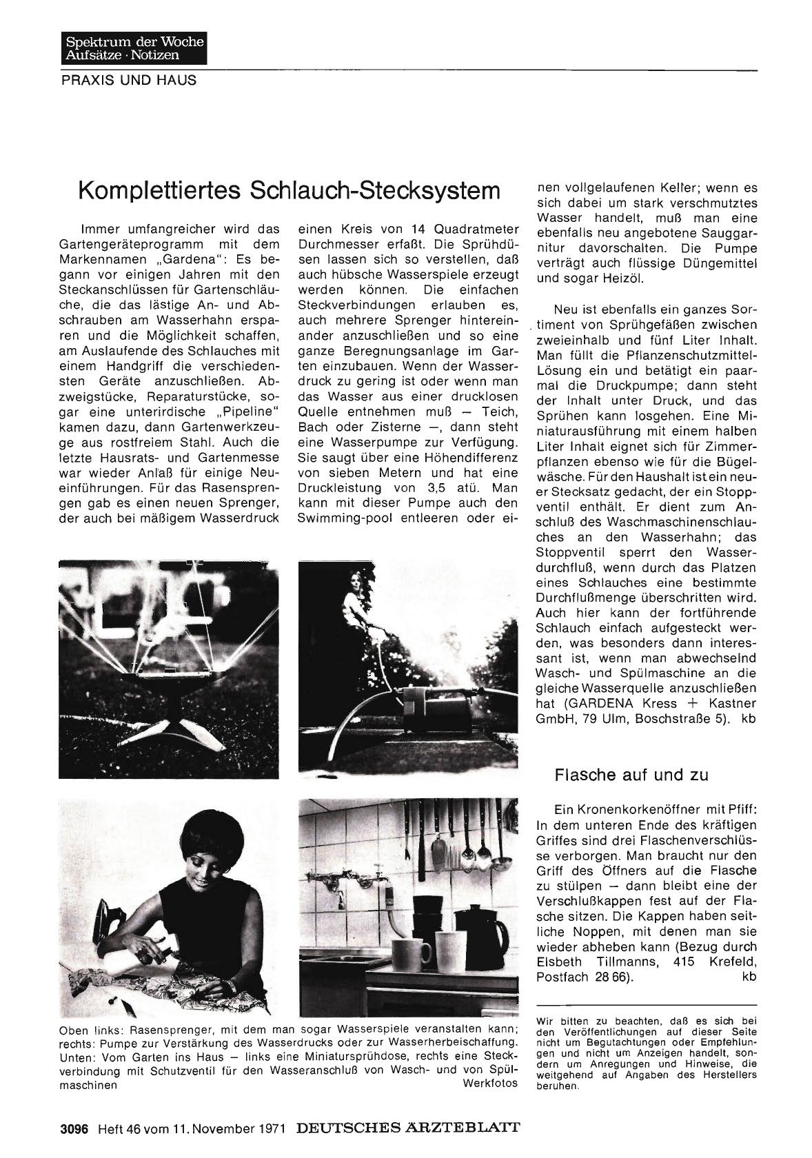 Vorschauseite 1: Komplettiertes Schlauch-Stecksystem / Flasche auf und zu
