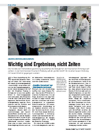 Vorschauseite 1: (Muster-)Weiterbildungsordnung: Wichtig sind Ergebnisse, nicht Zeiten