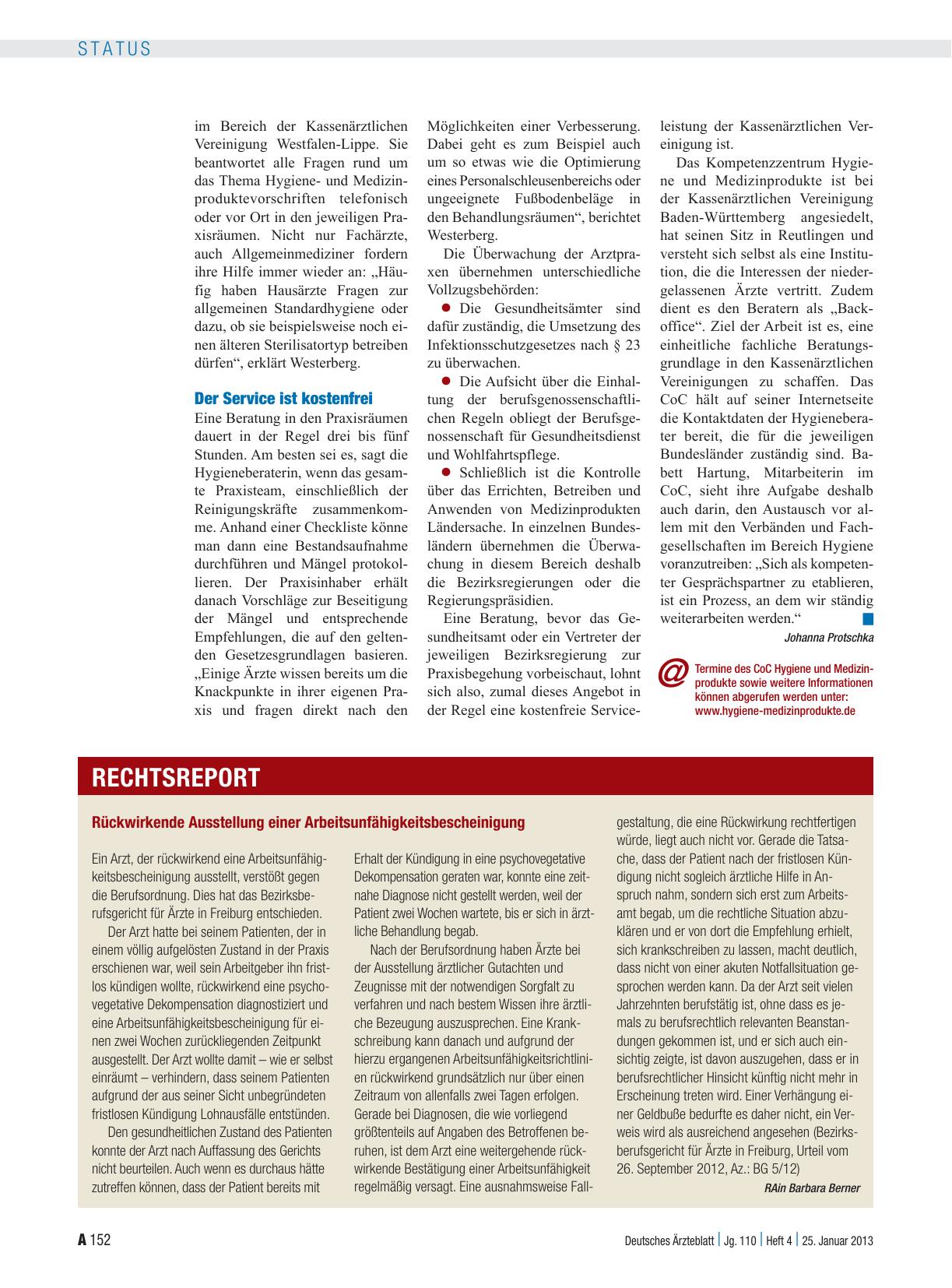 Vorschauseite 1: Rückwirkende Ausstellung einer Arbeitsunfähigkeitsbescheinigung