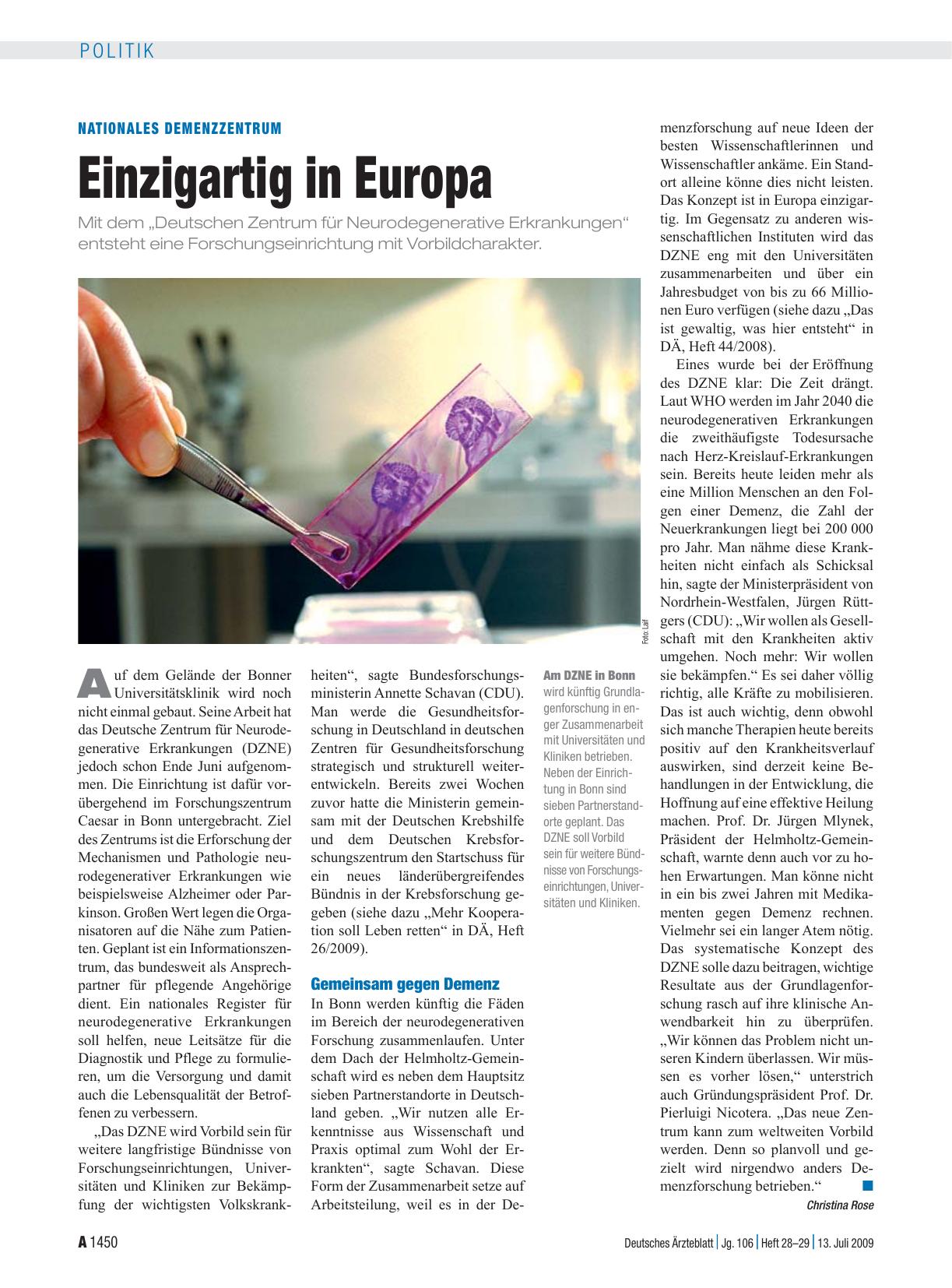 Vorschauseite 1: Nationales Demenzzentrum: Einzigartig in Europa