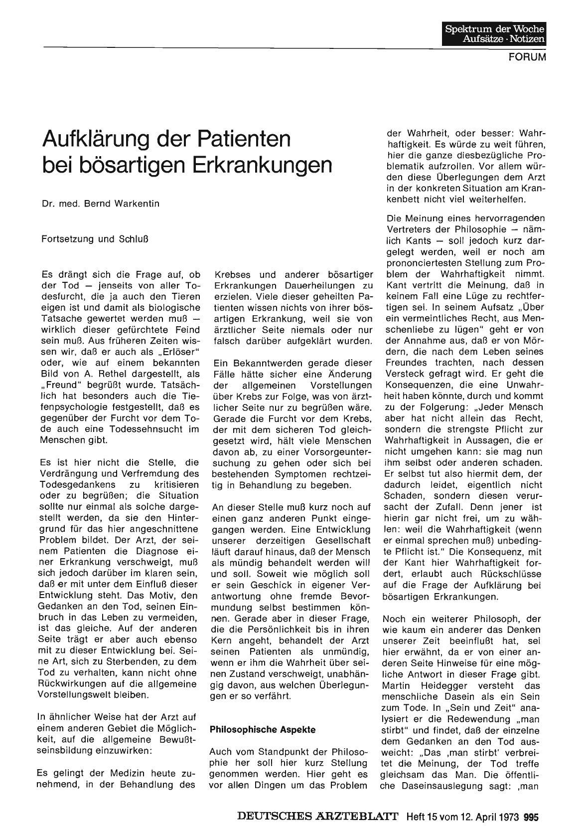 Vorschauseite 1: Aufklärung der Patienten bei bösartigen Erkrankungen