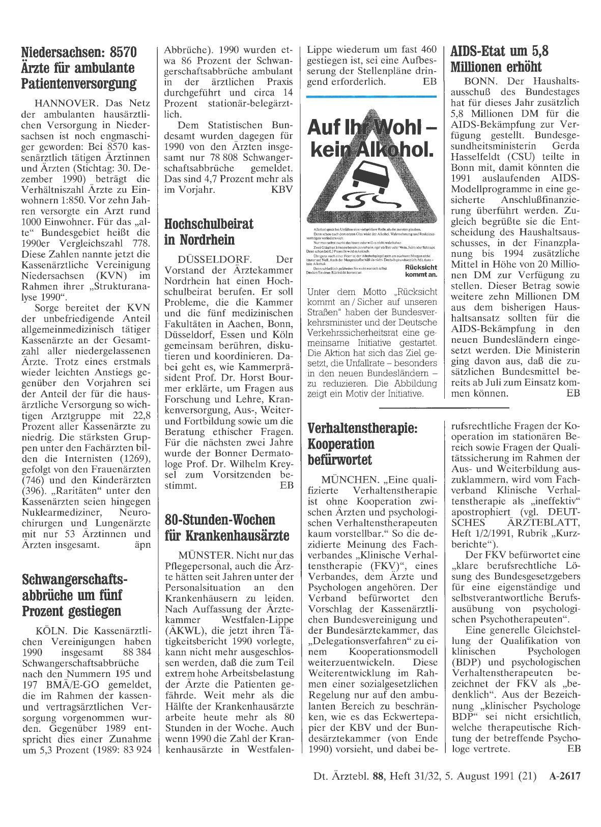 Vorschauseite 1: AIDS-Etat um 5, 8 Millionen erhöht