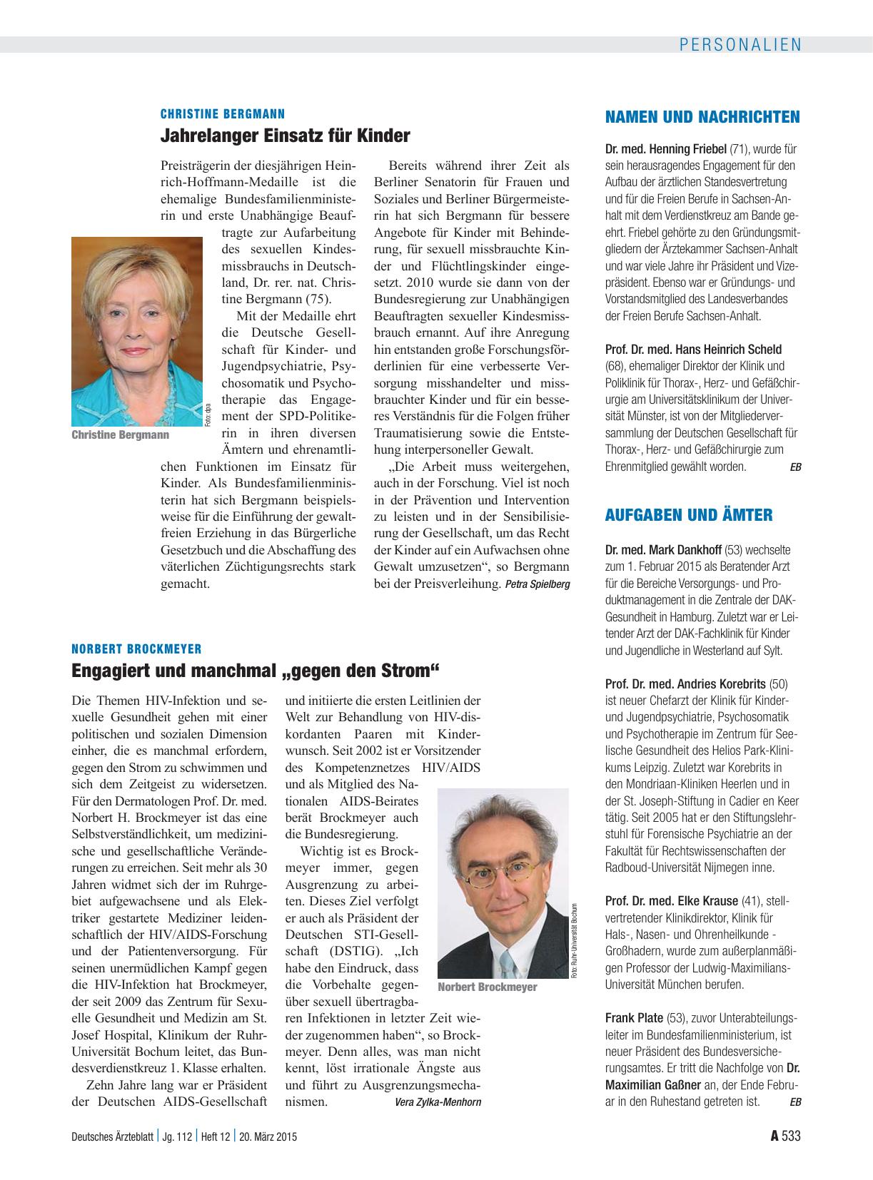 Vorschauseite 1: Namen und Nachrichten